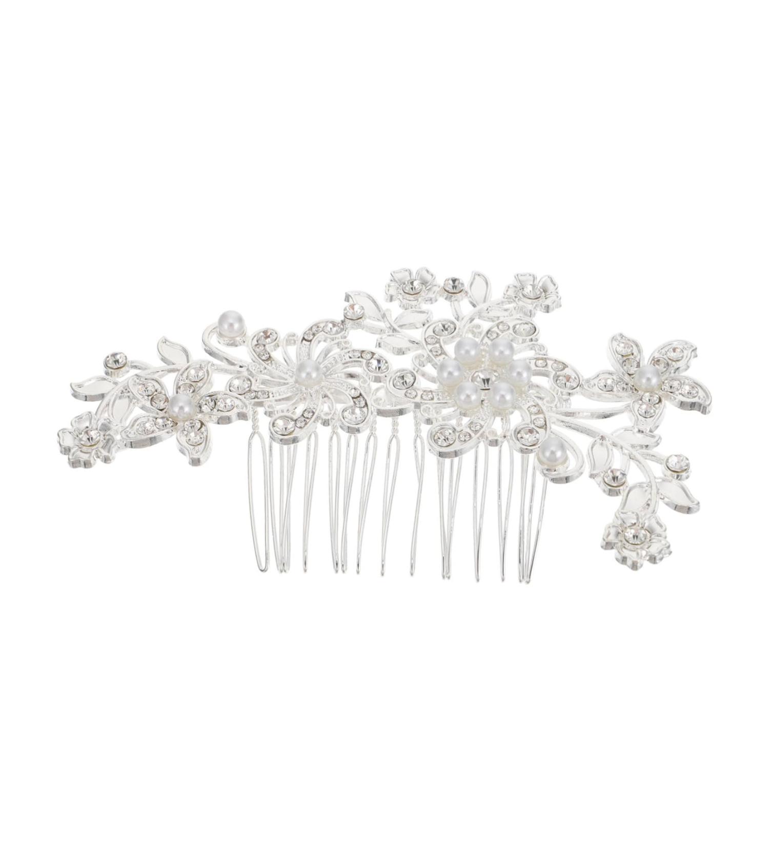 Ipetboom 1pc Alloy Rhinestone Hair Comb Crystal Flower Hair Side Comb Gothic Home Decor Hair Barrettes for Women Wedding Hair Clips Rhinestone Hair Side Comb Rhinestones Accessories Bride - Buy Online on GoSupps.com