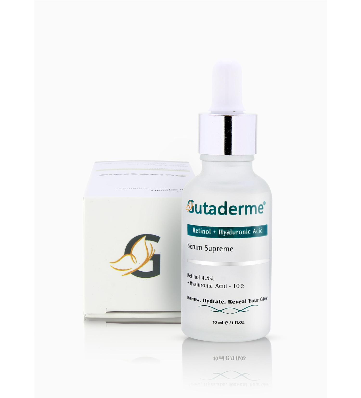 Retinol & Hyaluronic Acid Serum - Fight Dark Spots Boost Hydration & Radiance - 30ml - Buy Online on GoSupps.com