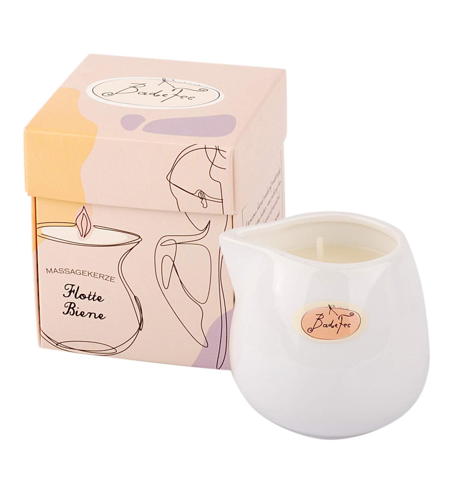 Badefee Massage Candle FLOTTE BIENE - Vanilla Scented Body Care & Massage | Natural Ingredients for Multiple Uses | International Shipping - Buy Online on GoSupps.com