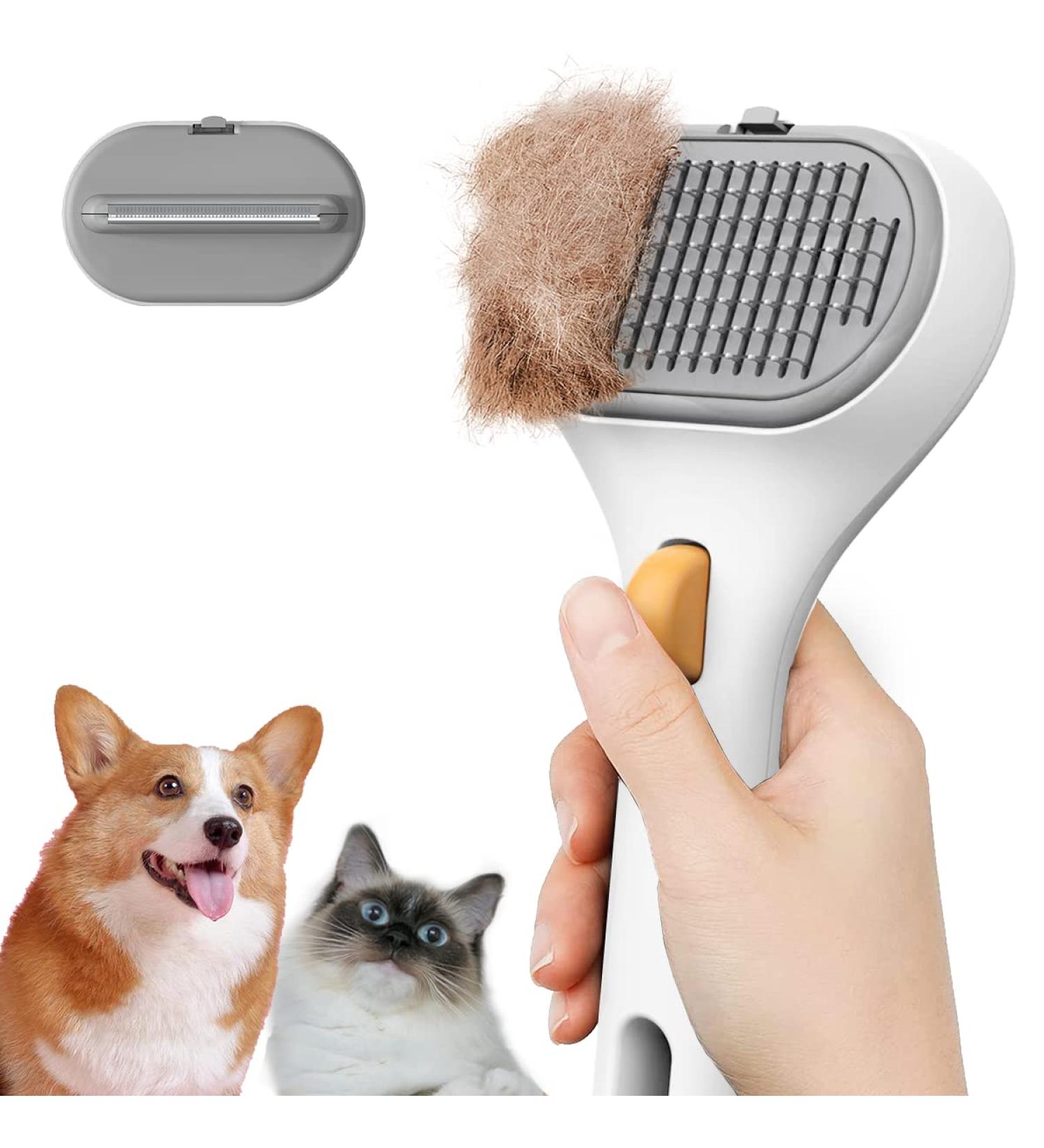 2 in 1 Pet Grooming Brush for Cats and Dogs | Shedding, Mats, Tangles | Long/Short Hair | Upgrade Pet Grooming Kit - Buy Online on GoSupps.com