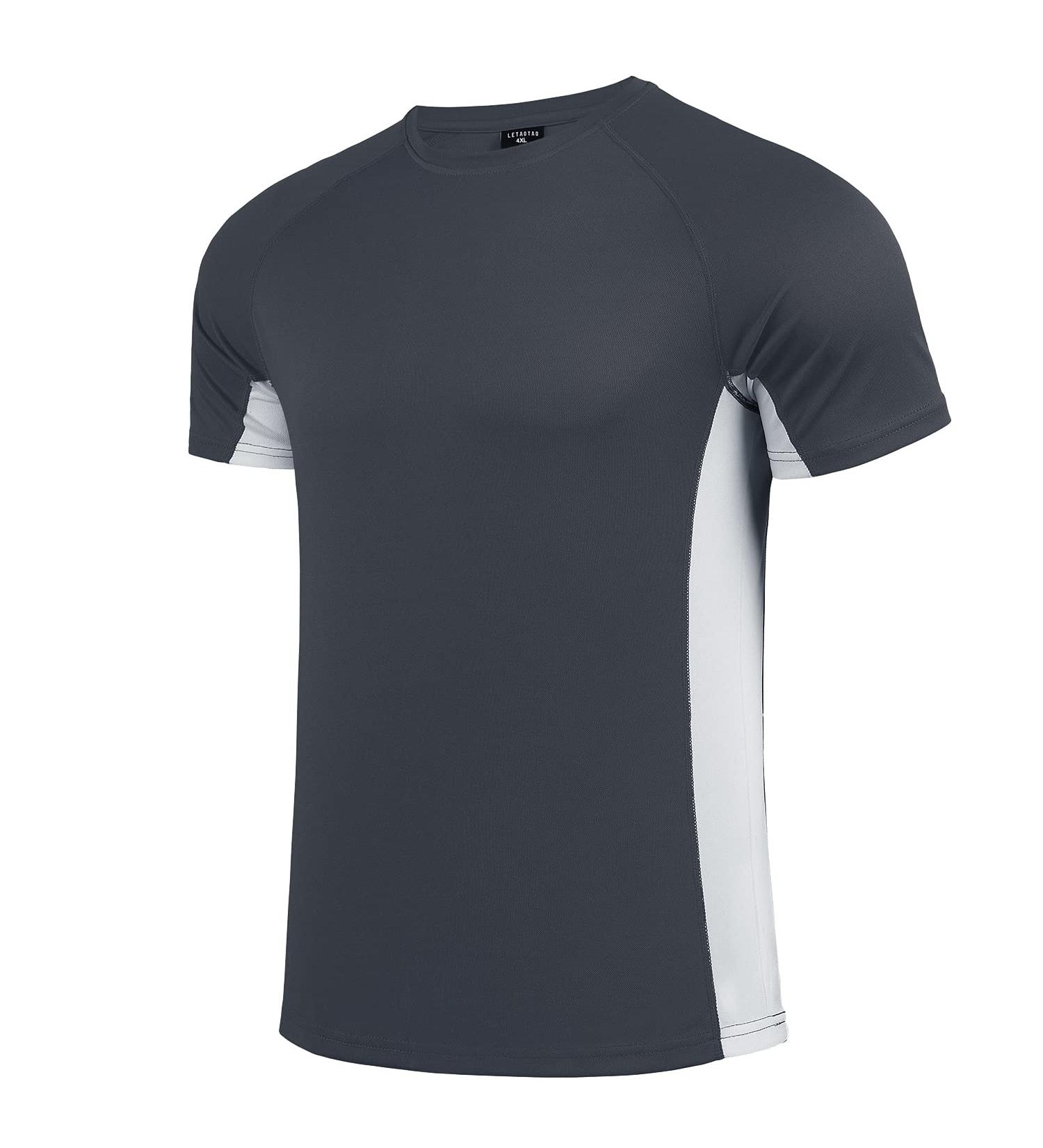 Feooohosi Men's Large Size Swim Shirt Rash Guard - Plus Size 3XL Short Sleeve Beach T-Shirt in Gray - Buy Online on GoSupps.com