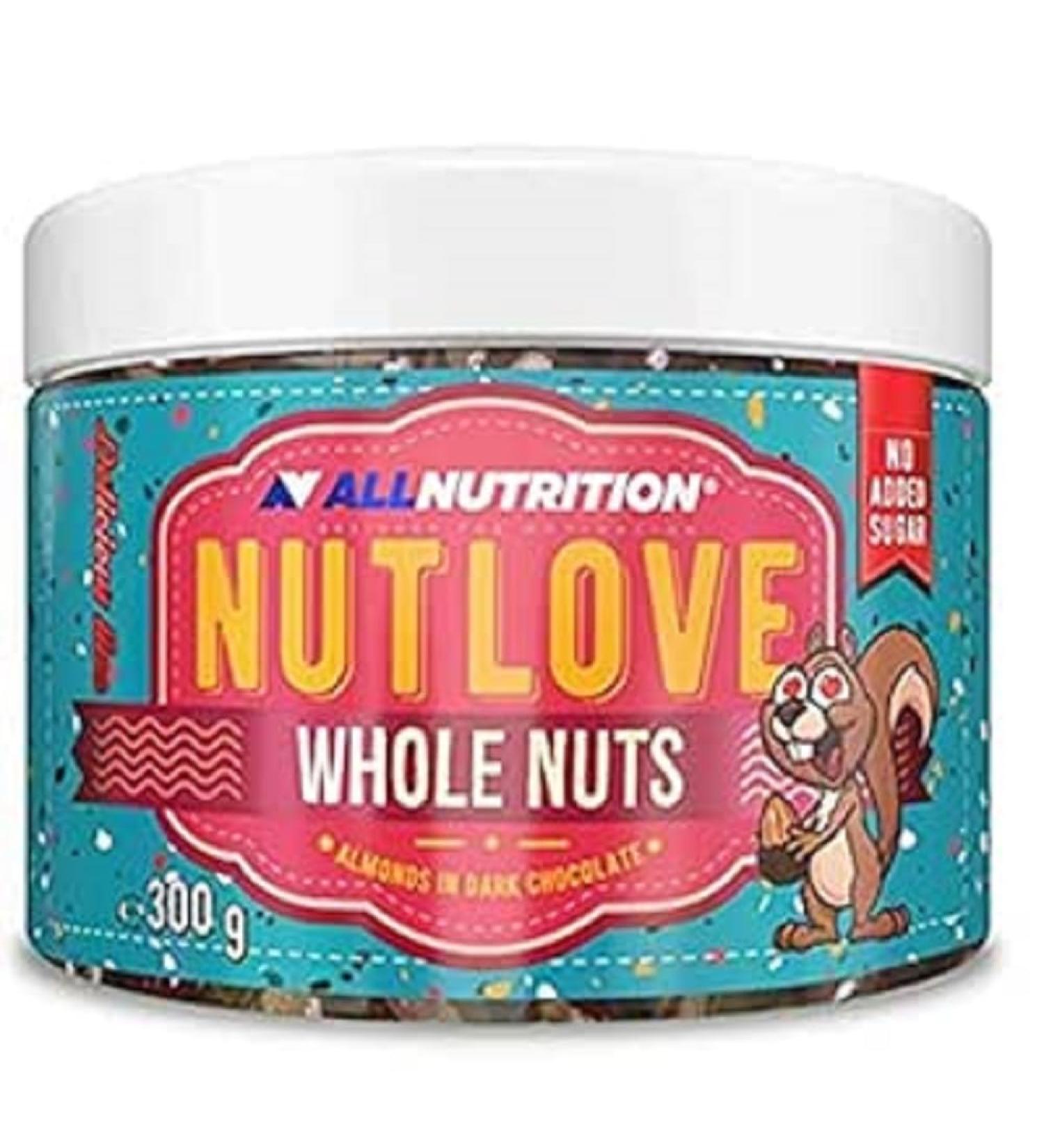 ALLNUTRITION Nutlove Whole Nuts - White Chocolate Peanuts - No Sugar Added Chocolate - White Crunchy - Low Calorie Treats - Healthy Snack - 300g