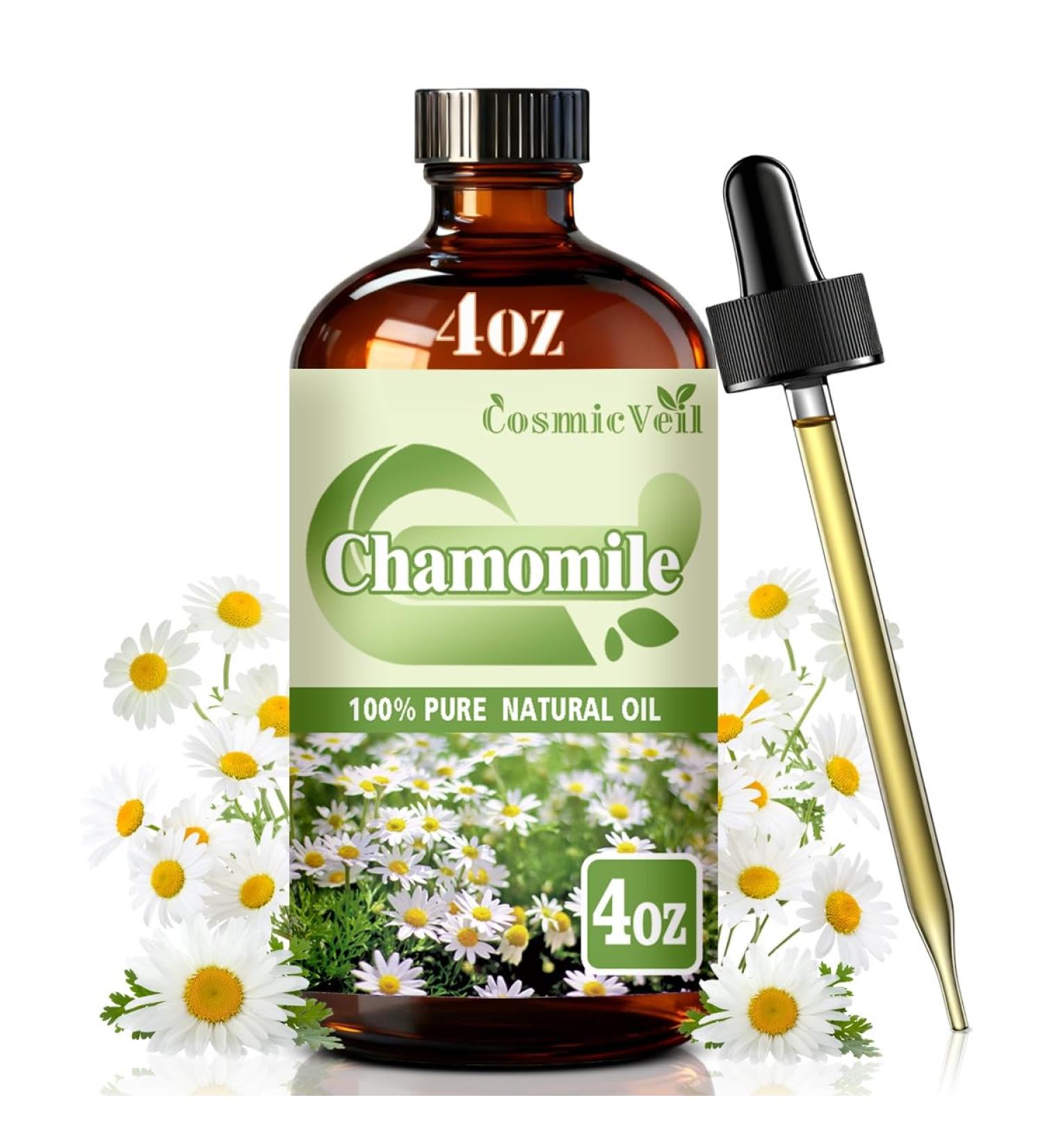 Chamomile Essential Oil 4 Fl Oz (120Ml) Fragrance Oil Chamomile Oil for Humidifier Home Fragrance Cleaning Body Care Massage Yoga DIY Candle DIY Soap Chamomile 4 Fl Oz (Pack of 1) - Buy Online on GoSupps.com