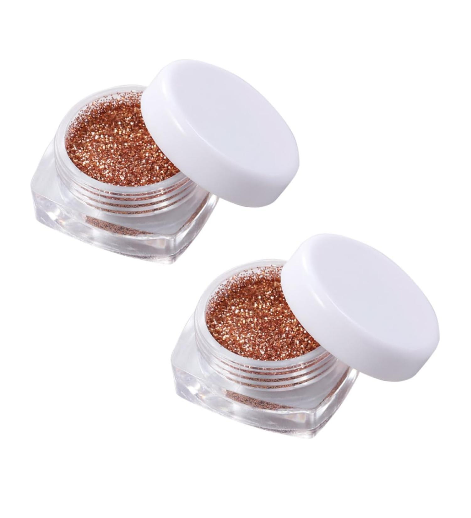 Hemoton 2pcs Flash Face Set - Loose Glitter Eyeshadow Pigment & Highlighter - Gold Sequin Makeup for Stunning Looks - Buy Online on GoSupps.com
