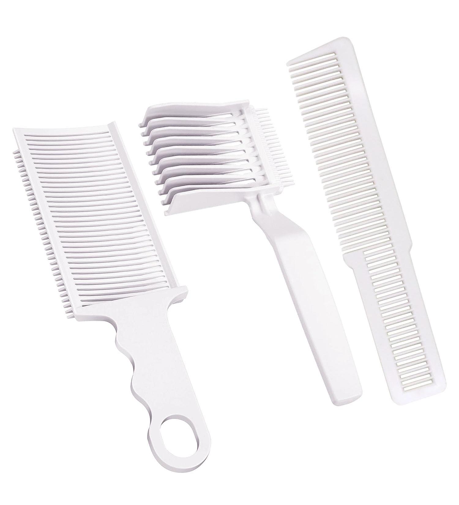 3 Pcs Fade Combs Professional Hair Cutting Comb Heat Resistant Clipper Comb Blending Flat Top Comb Curved Positioning Flat Top Comb for Men Salon Hairdresser Styling Tools - Buy Online on GoSupps.com