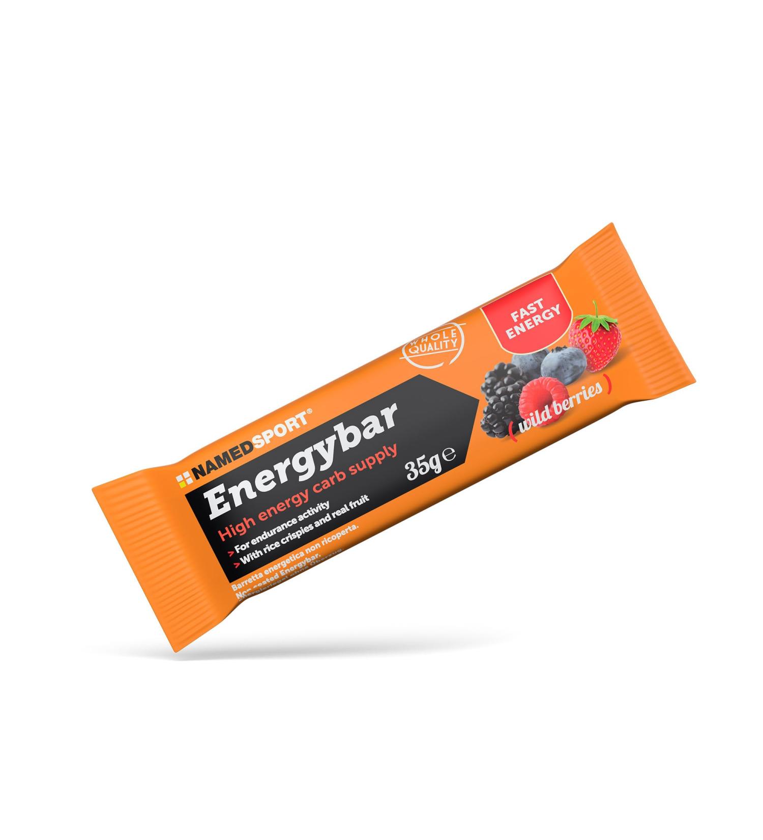 NAMEDSPORT SUPERFOOD High Energy Bar with Rice Crispies and Real Fruit Wild Berries Flavour Box of 12 x 35g bars - Buy Online on GoSupps.com