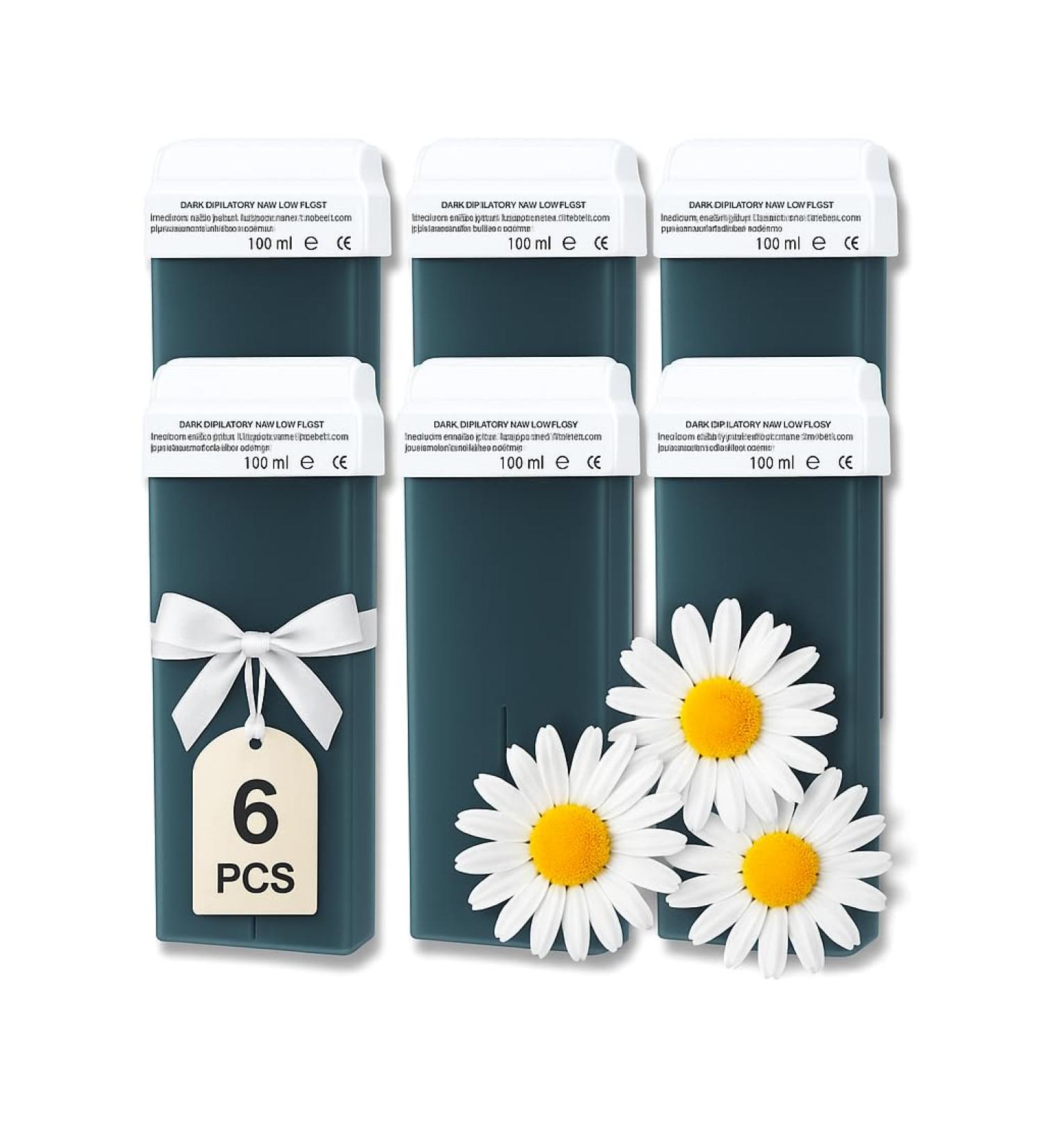  LALILL LALILL Pack of 6 Azulene Wax Cartridges - 100 ml - Roll-on Wax - Effective Hair Removal Wax - Wax Cartridge with Ingredient - Buy Online on GoSupps.com