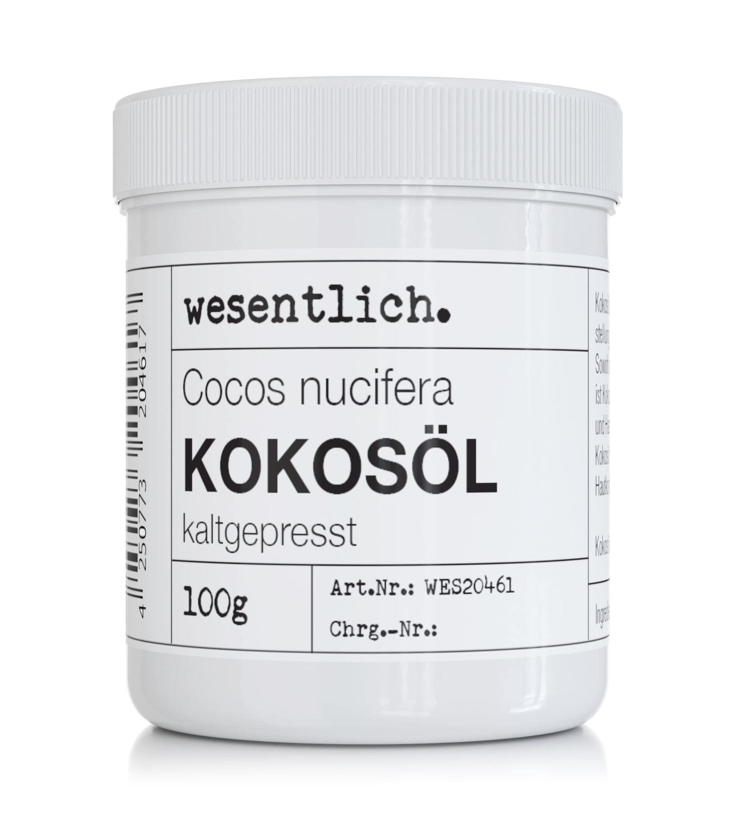 Coconut Oil Cold-Pressed 100g | Pure Skin & Hair Care | Additive-Free | Re-Lockable Screw Cap | International Shipping - Buy Online on GoSupps.com