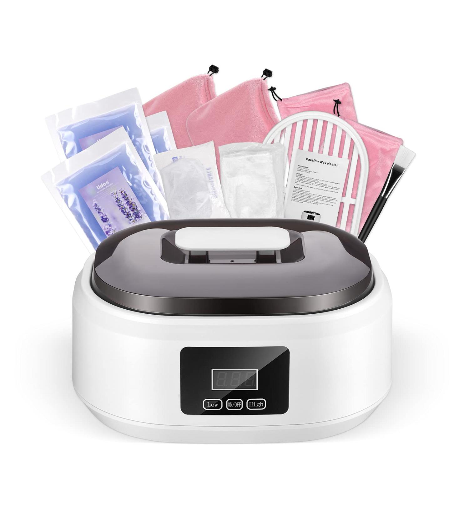 GJCrafts Paraffin Wax Bath for Hands and Feet - Promotes Blood Circulation, Removes Dry Skin - 3Pcs 300g Wax + 200 Plastic Foils - Buy Online on GoSupps.com