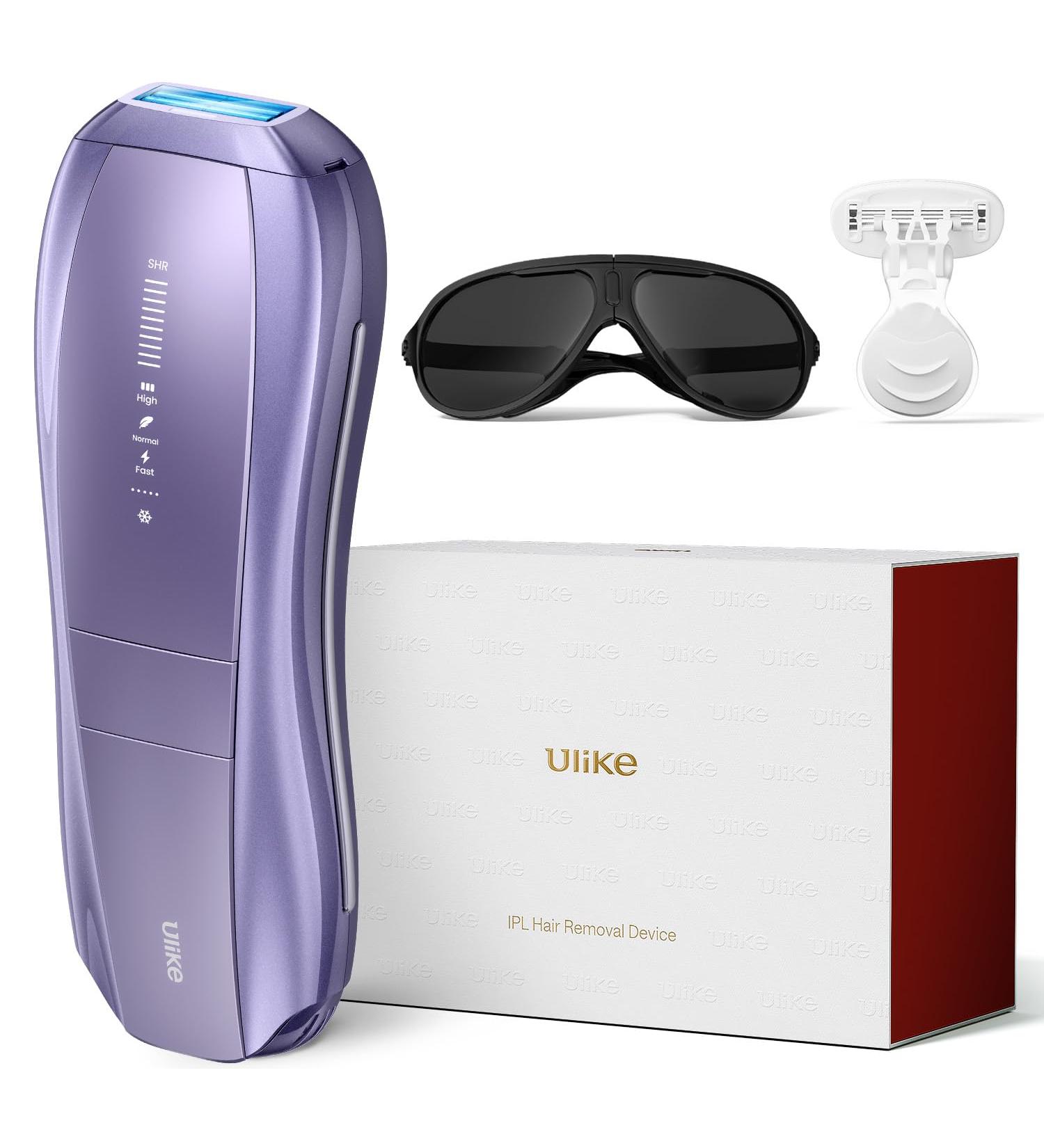 Ulike Air 10 IPL Hair Removal Device - Pain-Free Long-Lasting Results Skin Sensor 4 Attachments for Home Use Perfect for Body & Face - Purple - Buy Online on GoSupps.com