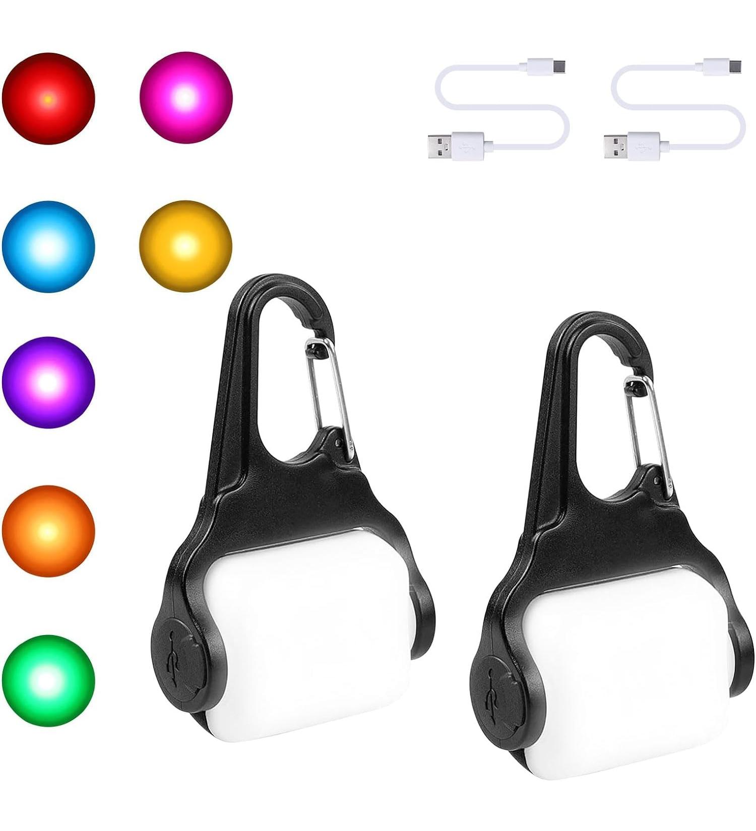 2 Pack LED Dog Collar Light USB Rechargeable Light up Dog Collar Lights 4 Modes Dog Light for dog harness Clip-On Dog Collar Tag Light IP65 Waterproof Safety Dog Lights for the Dark - Buy Online on GoSupps.com