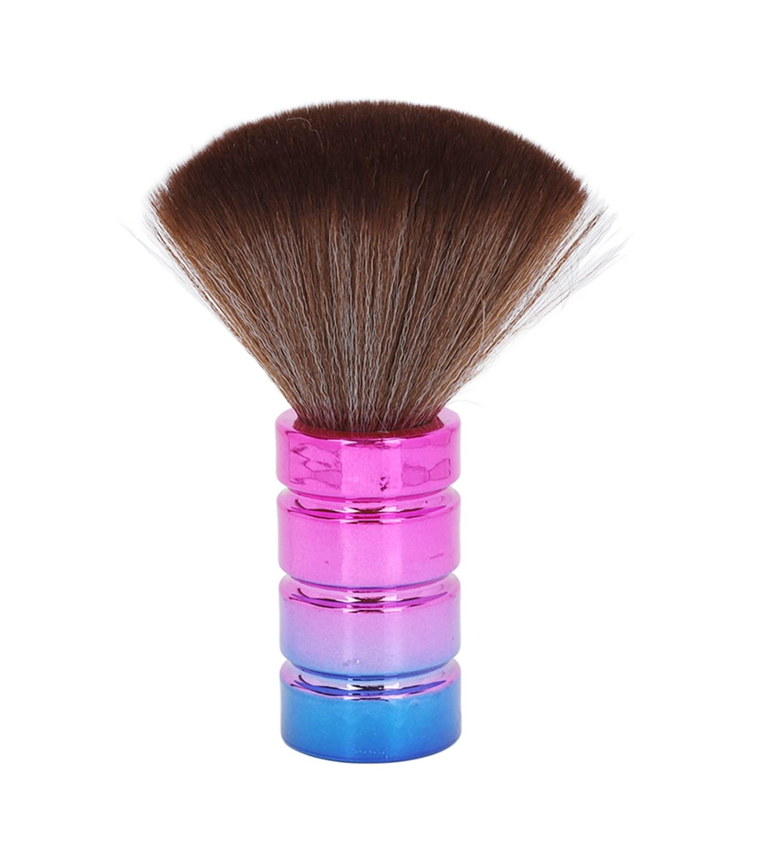 Neck Duster Brush Soft Nylon Bristles Electroplate Ergonomic Barber Hair Cutting Neck Hair Brush Stand Up Base Comfortable Suitable for Barber Shop or Home Use - Buy Online on GoSupps.com