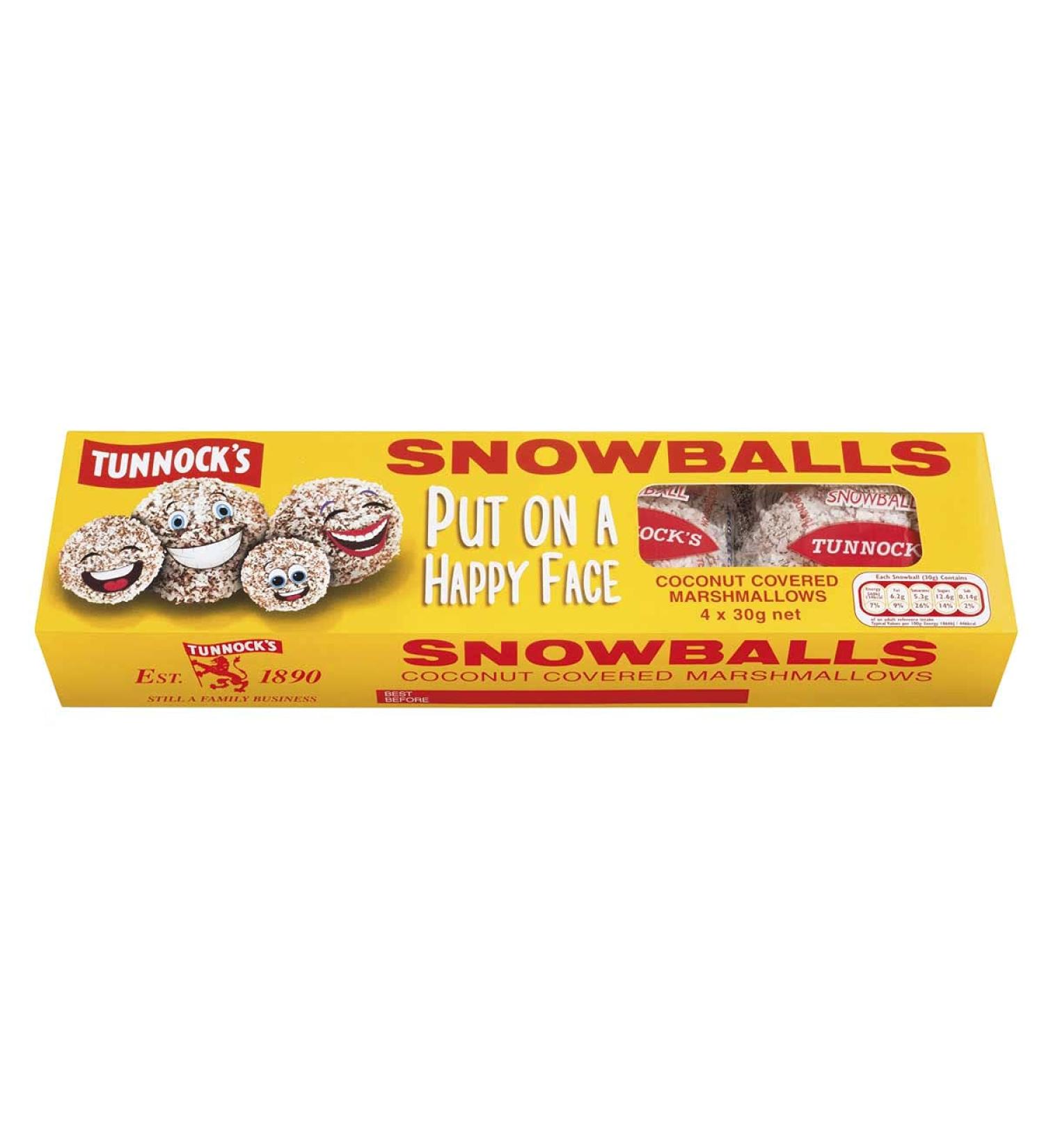 Tunnock s Tunnock's Snowballs Pack of 4 snow balls 30g