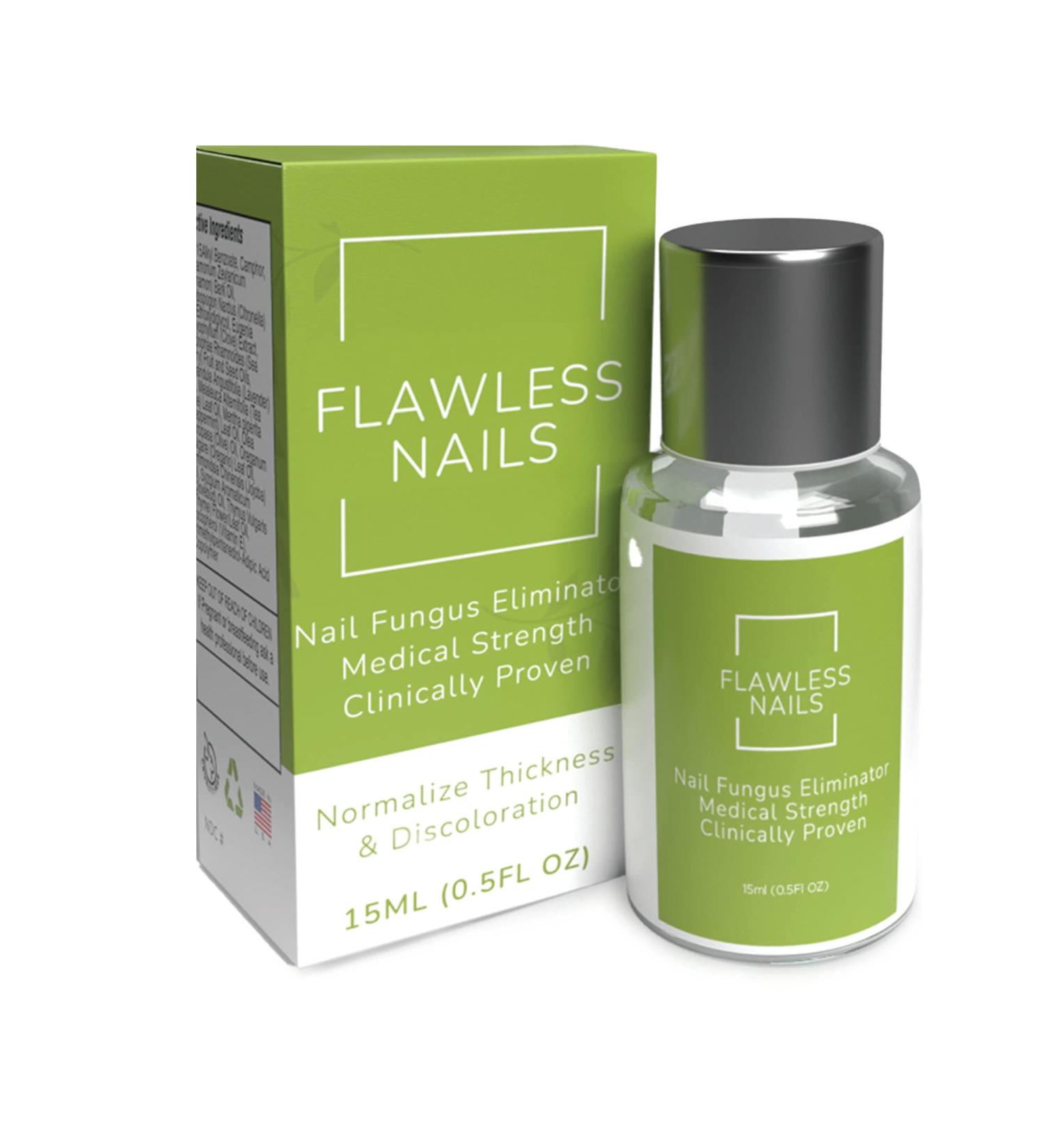 Flawless Nails Tolnaftate Treatment for Toe Nail Fungus - Fast Acting Antifungal Formula for Athlete's Foot and Nail Polish (15mL) - Buy Online on GoSupps.com
