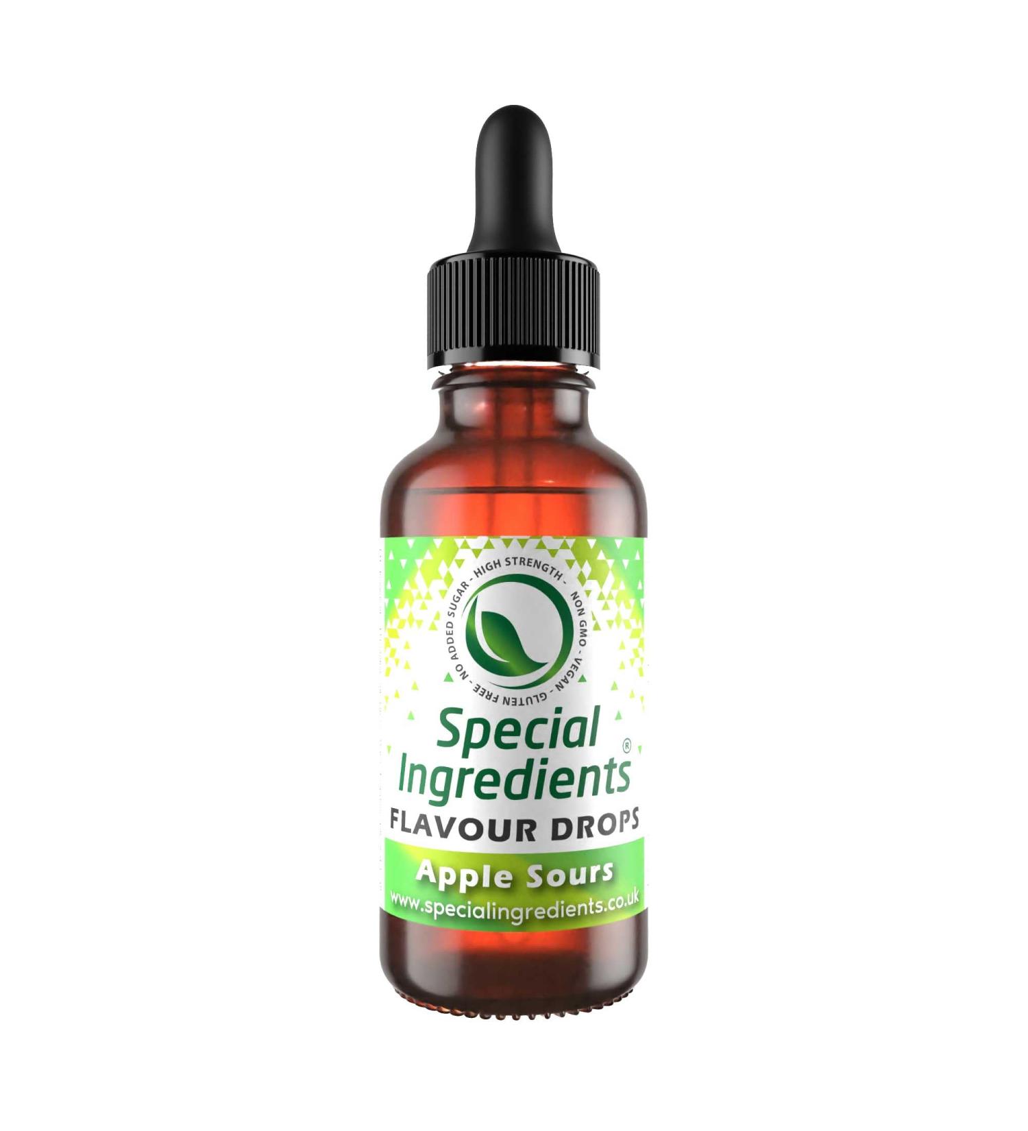 Apple Sours Flavour Drop 500ml Highly Concentrated Versatile Food Flavouring - Vegan Non GMO Gluten Free Apple Sours 500ml - Buy Online on GoSupps.com