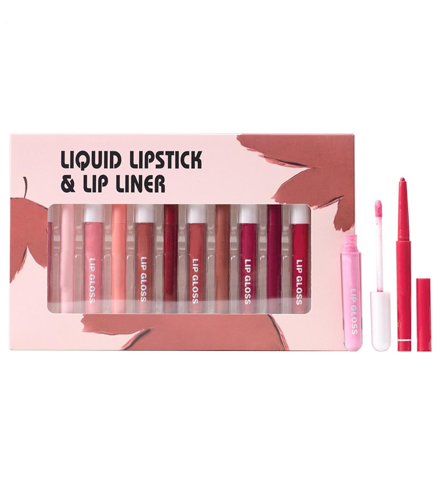  lyanny lyanny Lip Makeup Kit with Lip Pencil Lip Liner and Lipstick - Waterproof - Matte Lipstick - 6 Lip Pencils + 6 Lipsticks - Buy Online on GoSupps.com