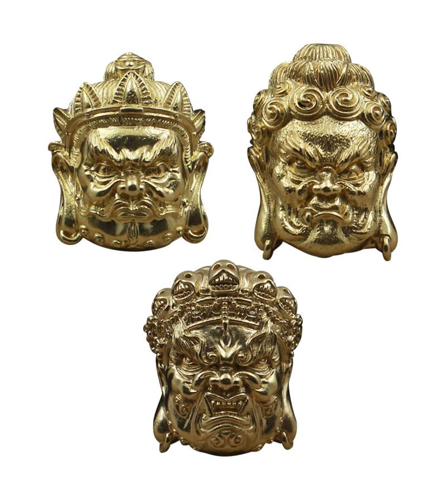 1Pcs Pure Copper Buddha Statue Heads Outside The Factory Buckle Wallet Bag Leather Suitcase Bag( B)/10442 - Buy Online on GoSupps.com