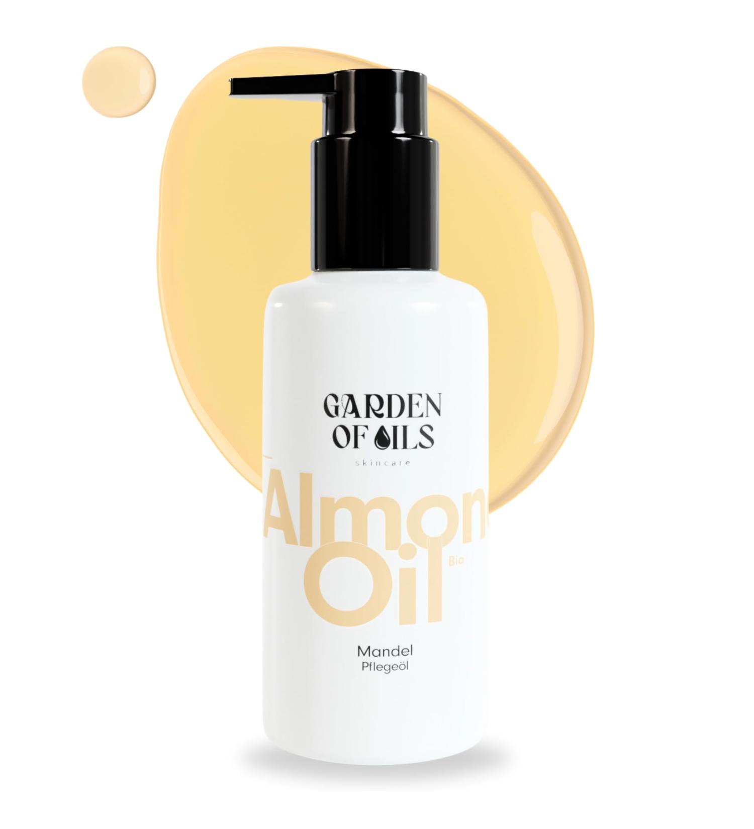 Organic Almond Oil - Garden of Oils - Made in Germany - Cold-Pressed Pure Oil from Almonds - Buy Online on GoSupps.com