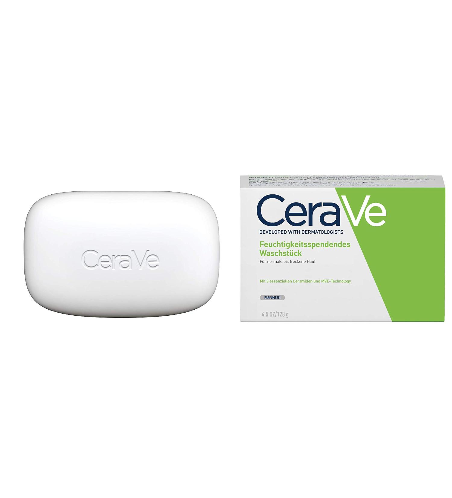 CeraVe Moisturizing Bar Soap 128g - Unscented - Hydrating & Gentle Cleansing - International Shipping Available - Buy Online on GoSupps.com