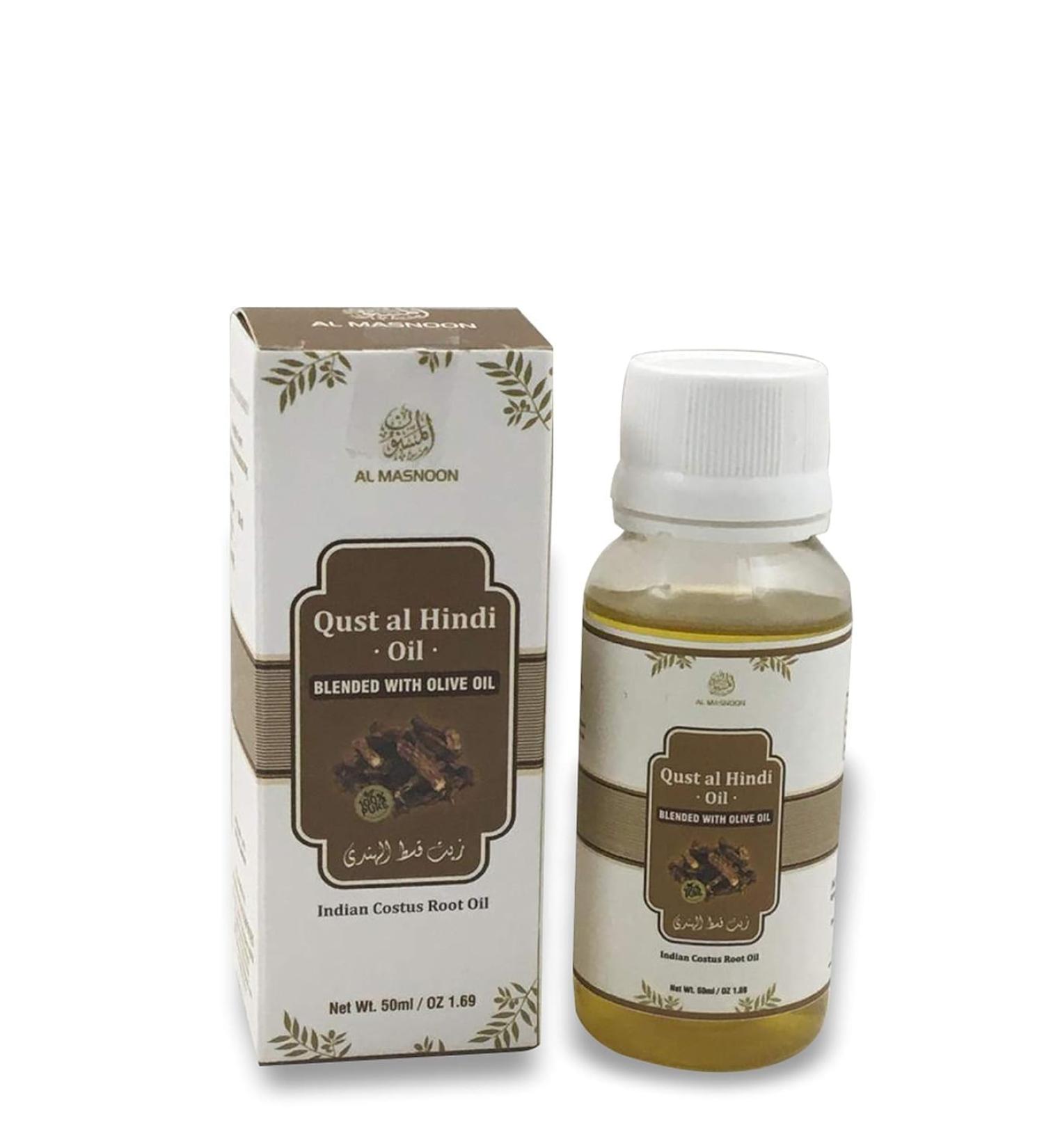 Mesliz AL MASNOON QUST AL Hindi Oil (costus Root Oil) | Blended with Olive Oil/Indian costus Root Blended with Olive Oil 100% Natural 50ML - Buy Online on GoSupps.com