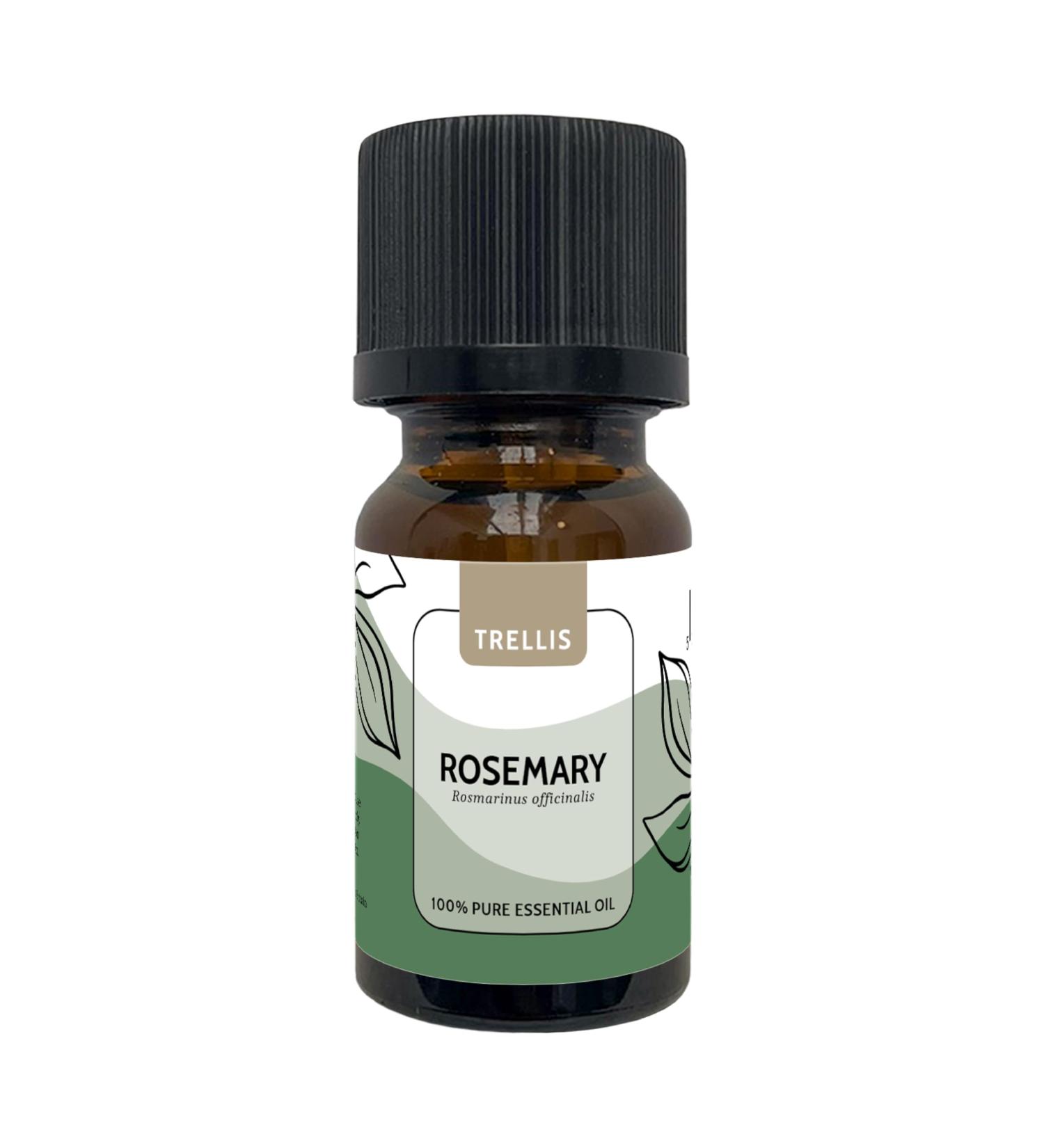 Trellis Rosemary Essential Oil 10ml - 100% Pure Aromatherapy Oil for Diffusers | Vegan & Cruelty-Free | Ethically Sourced from Spain | Bottled in the UK (1 Pack) - Buy Online on GoSupps.com