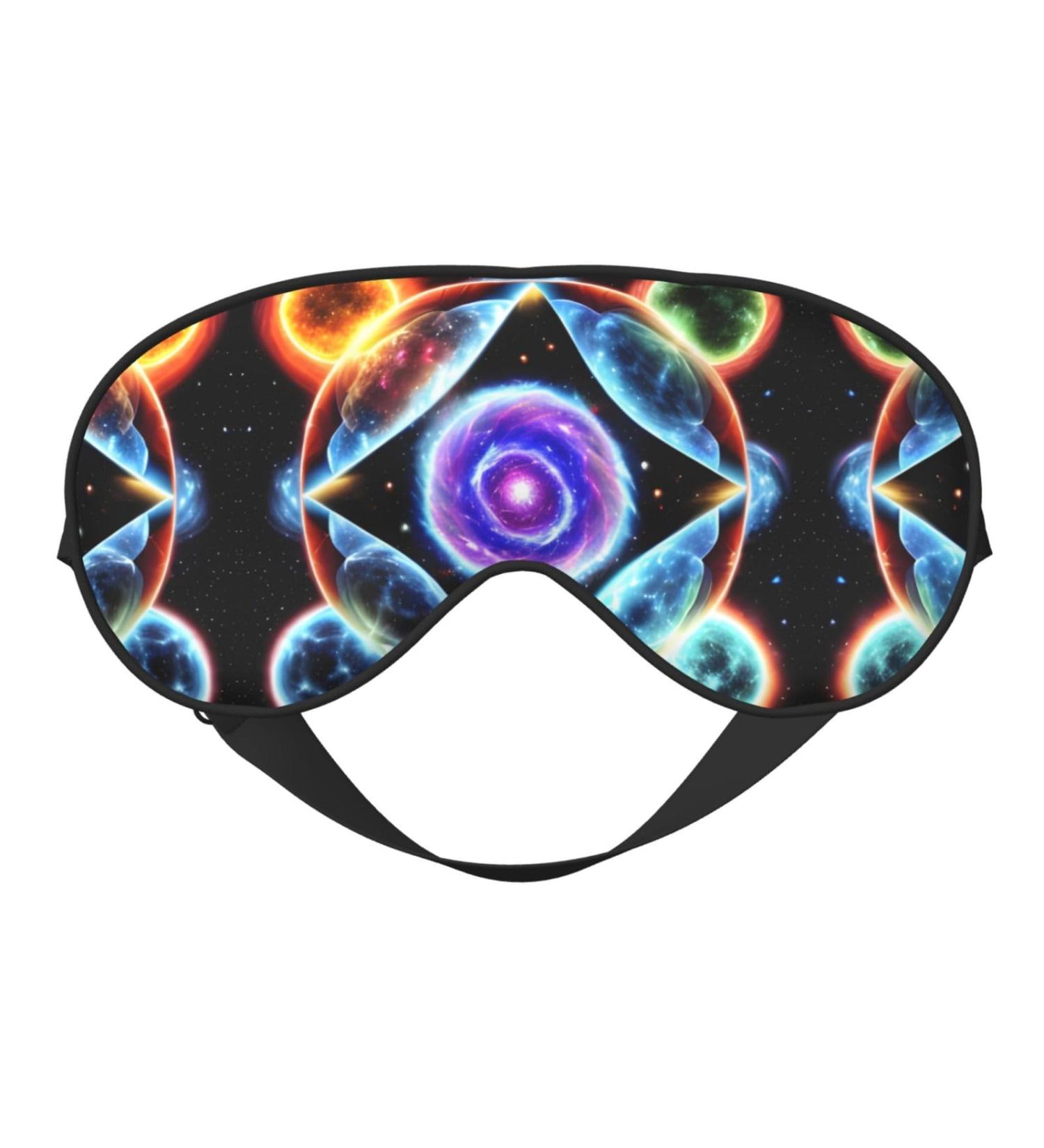 Silky Cosmic Stars Sleep Masks - Soft Satin Eye Cover & Blindfold for Travel | Perfect for Men & Women - Silent Night Stars - Buy Online on GoSupps.com