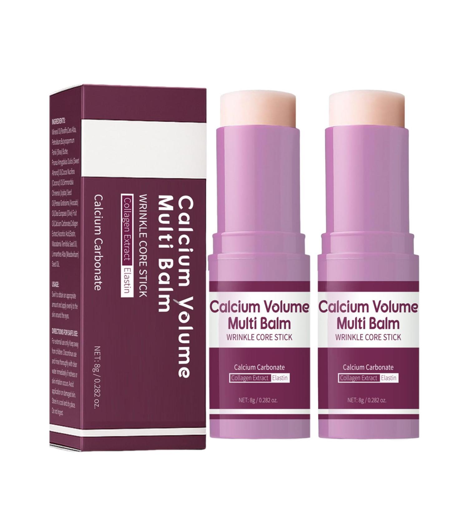  Rubu22a Calcium Multi Balm Calcium Volume Multi Balm Anti-wrinkle Collagen Anti-aging Moisturizer Moisturizer Almond & Vitamin E for face neck and eyes (2) - Buy Online on GoSupps.com