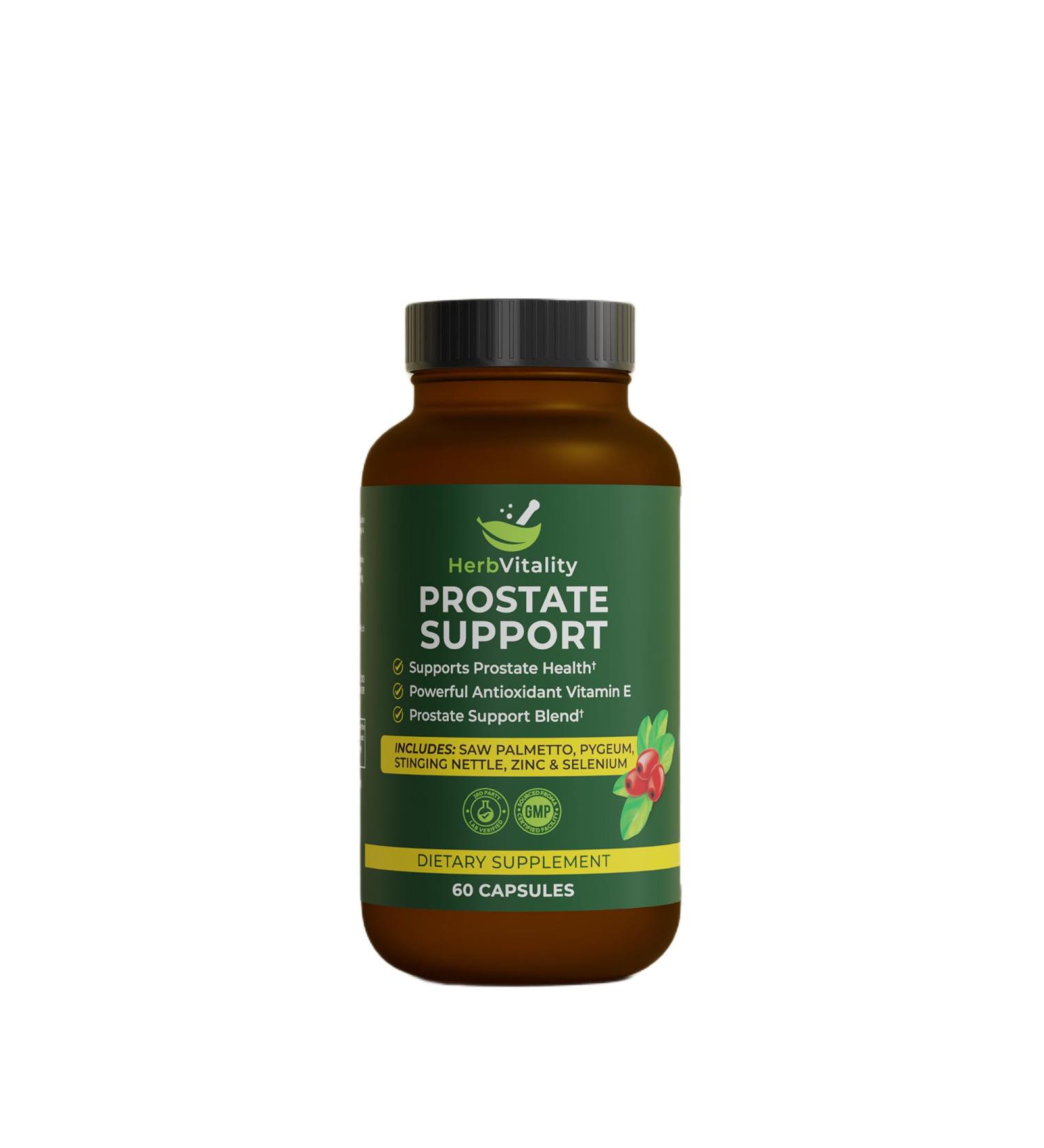 Prostate Support Supplement for Men Saw Palmetto Beta-Sitosterol Pygeum Nettle Zinc & Selenium Supports Urinary Flow Prostate Health & Vitality 60 Capsules (Pack of 1) - Buy Online on GoSupps.com