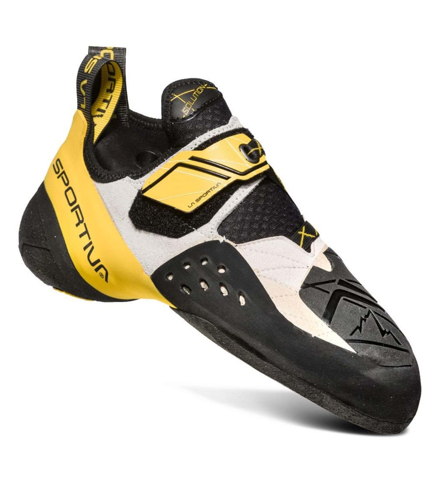 La Sportiva Men's Solution Rock Climbing Shoe 9 - White/Yellow - High-Performance Footwear - Buy Online on GoSupps.com