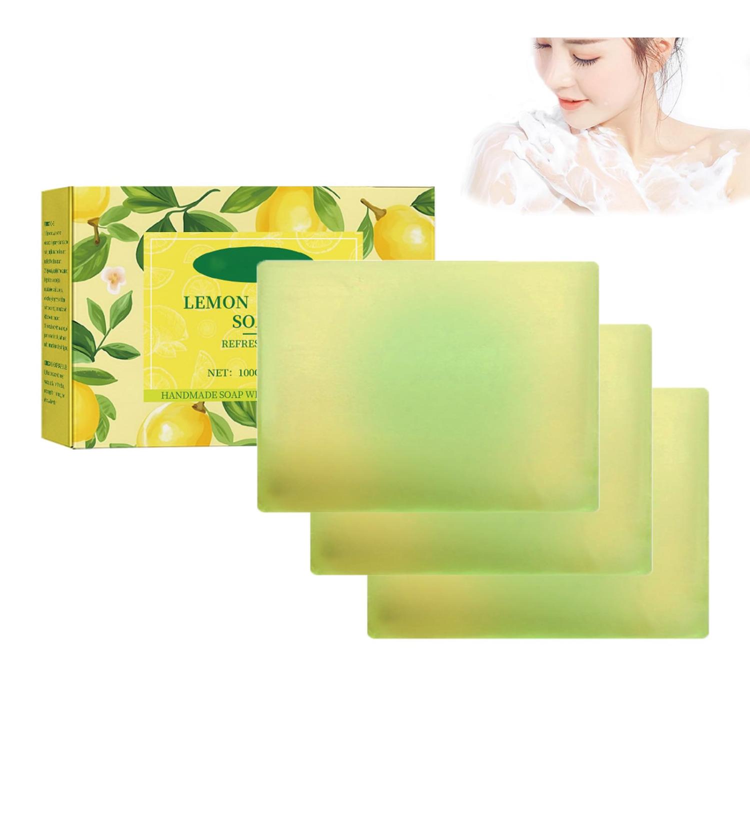  ZLHHRZJX Lemon Essential Oil Soap for Radiant Skin Vegetable Lemon Soap Lemon Soap with Vitamin C Lemon/Soap for Deep Cleansing Gentle Facial Soap and Facial Soap - Buy Online on GoSupps.com