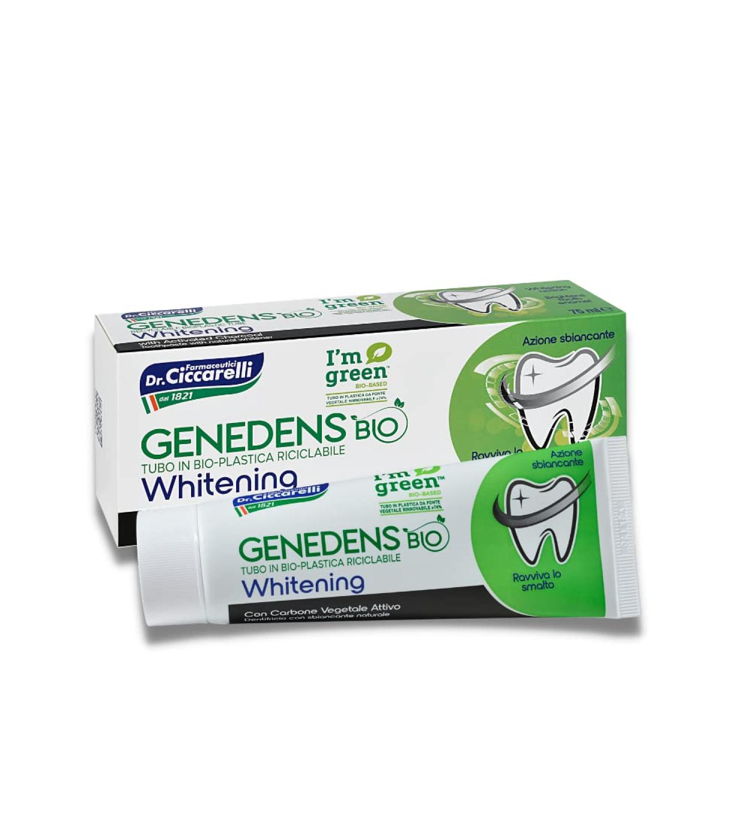Genedens Bio Whitening with activated carbon 75 ml Recyclable tube derived from sugar cane - Buy Online on GoSupps.com