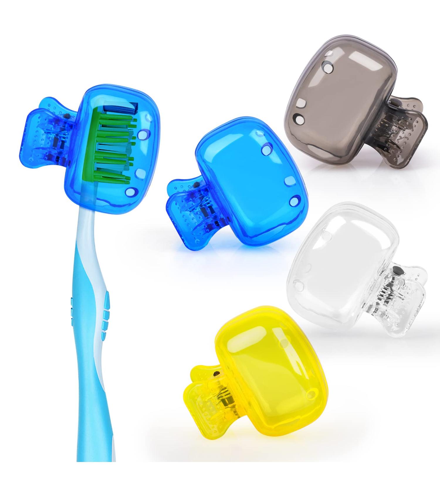 Fowecelt Toothbrush Head Caps - 4Pcs Travel Cover Set for Electric & Manual Toothbrushes - Buy Online on GoSupps.com
