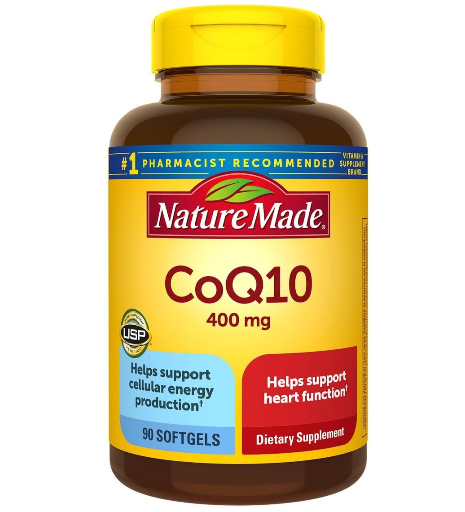 Nature Made CoQ10 400 mg Softgels | Heart Health & Energy Support | Maximum Strength Gluten-Free No Added Color - 90 Count Bundle - Buy Online on GoSupps.com