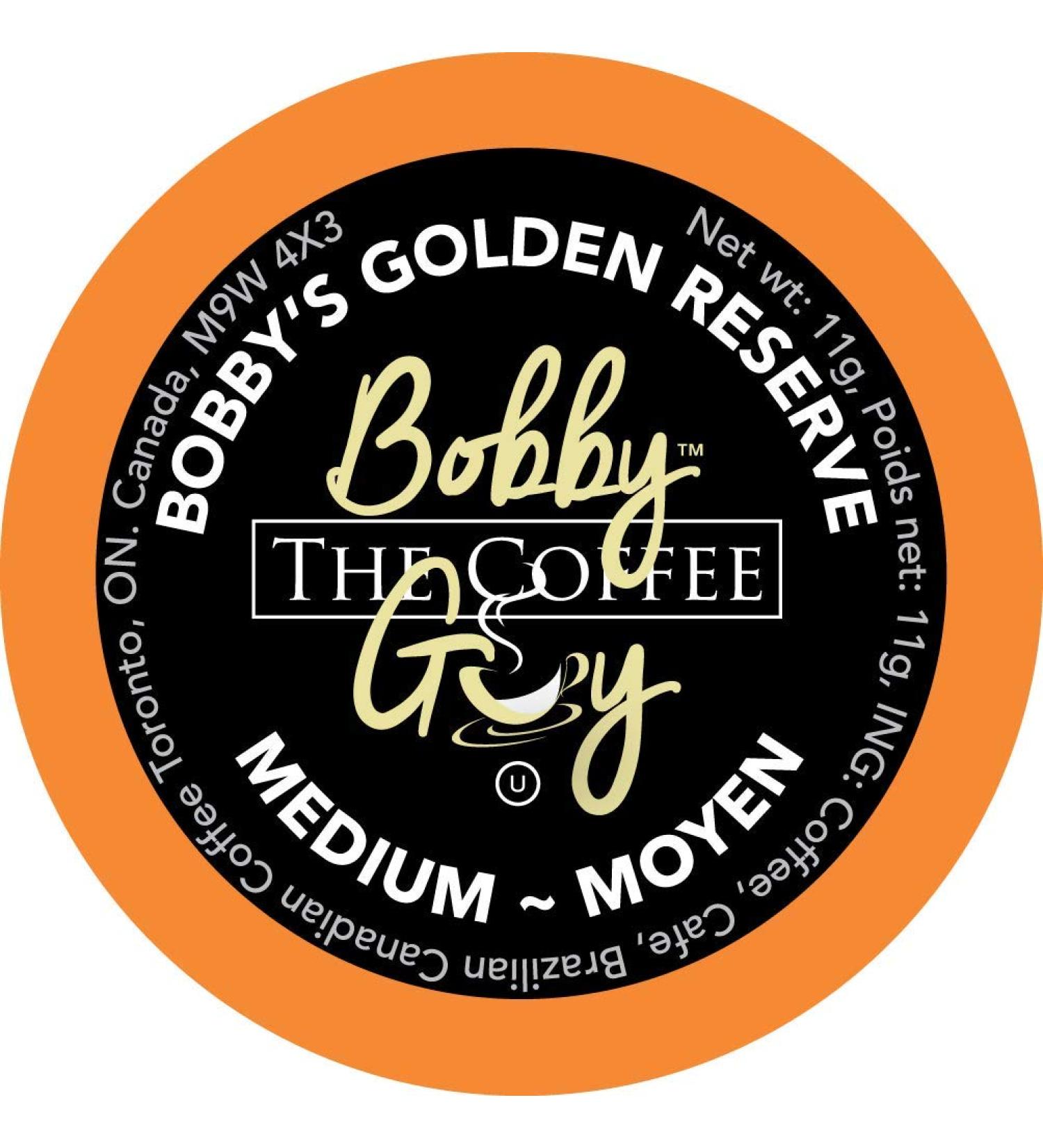 Bobby's Golden Reserve Medium Roast Coffee Compatible with Keurig K-Cup Brewers 24 Count - Buy Online on GoSupps.com