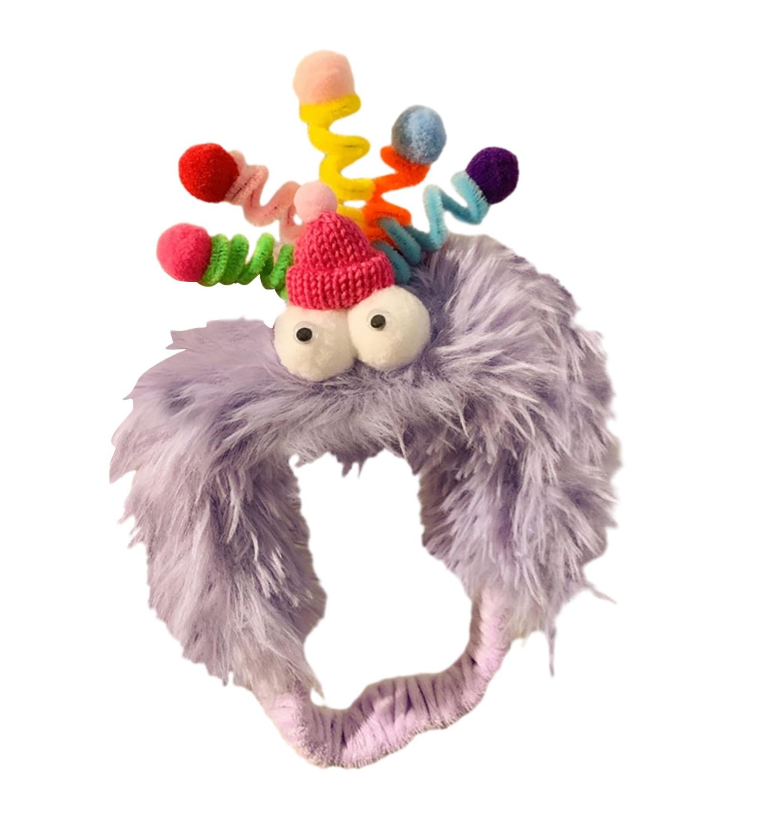 amangul Funny Colorful Hair Bands Photo Booth Props Cartoon Headband Party Headpiece Colorful Spring Headband for Washing Face(Purple) - Buy Online on GoSupps.com