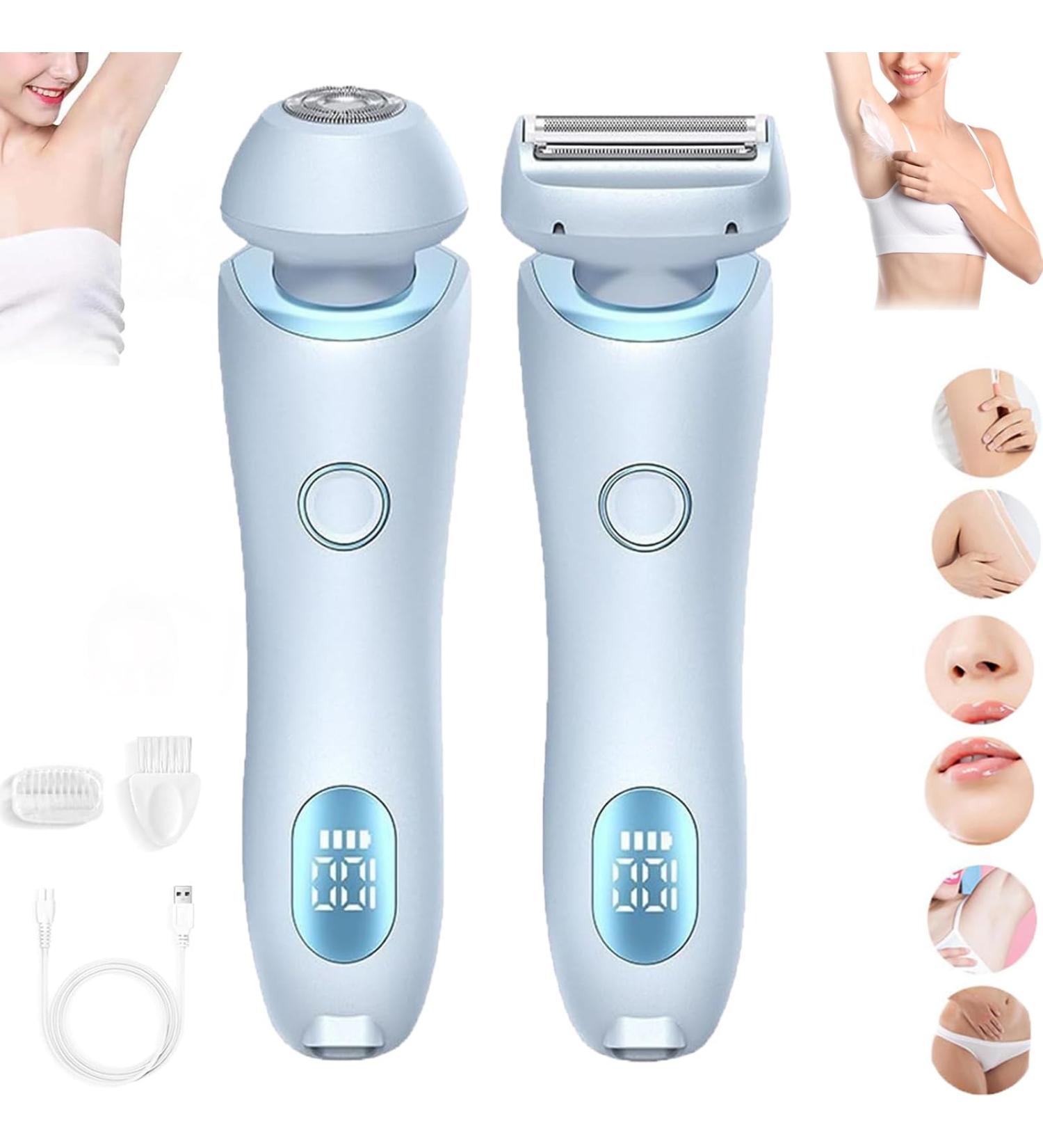 Gleam Pro 3.0 Shaver for Women by Women SilkGlide Pro - 2024 Best Silk Glide Razor Portable 2 in 1 Smooth Shave Pro Suitable for Sensitive Areas (Blue) - Buy Online on GoSupps.com