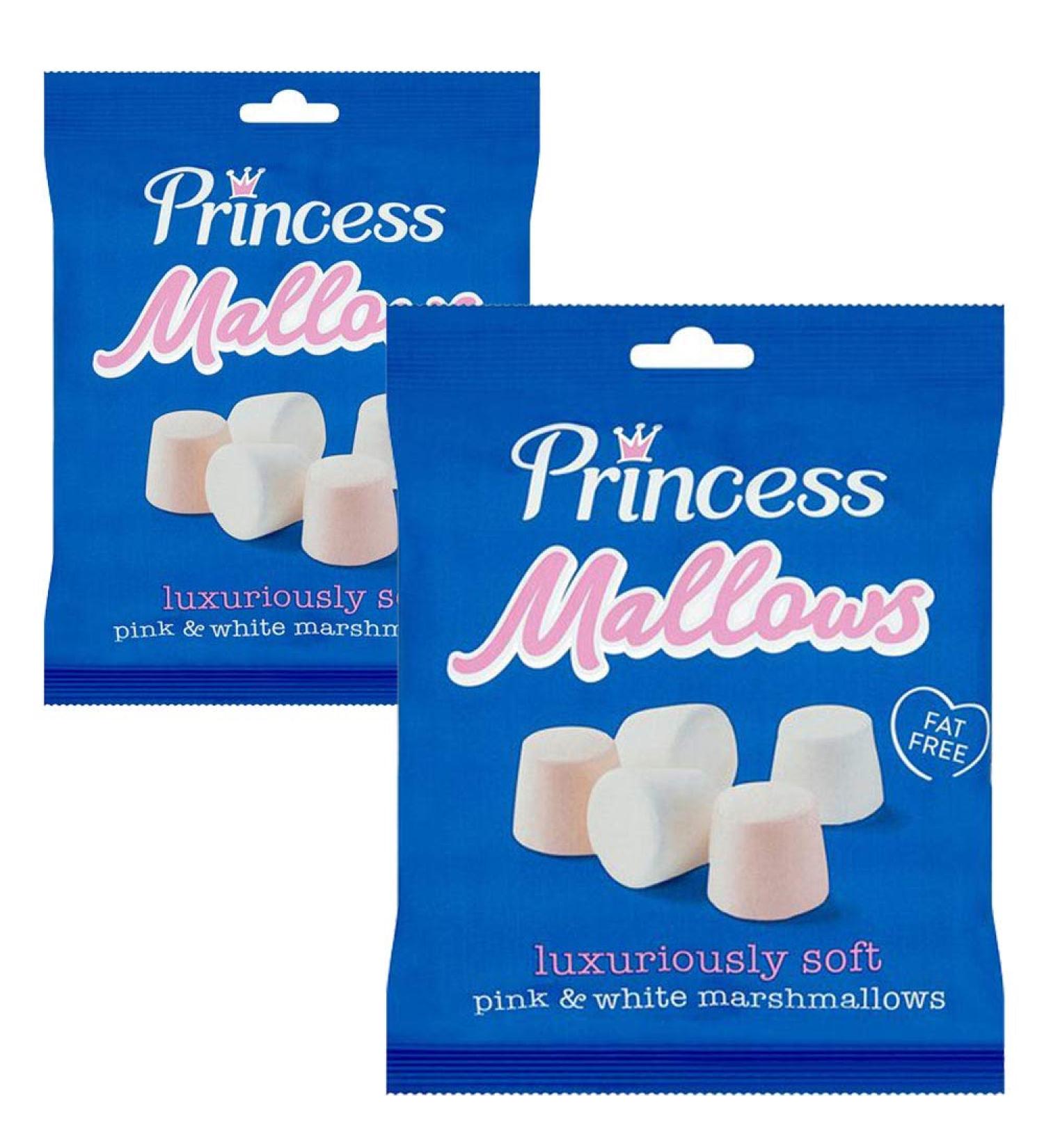 Princess Mallows Marshmallows Pink and White 2 x 190g