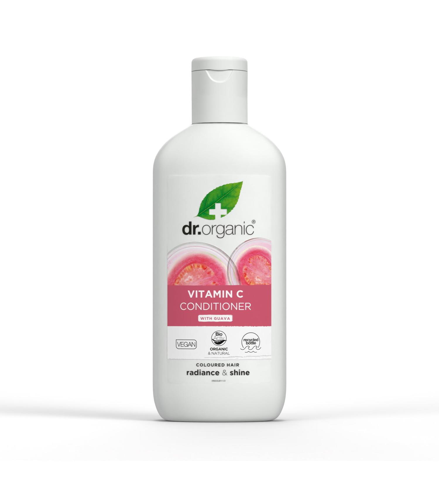 Dr Organic Guava Conditioner Vitamin C Coloured Hair Mens Womens Natural Vegan CrueltyFree Paraben & SLSFree Organic 265ml Packaging may vary - Buy Online on GoSupps.com