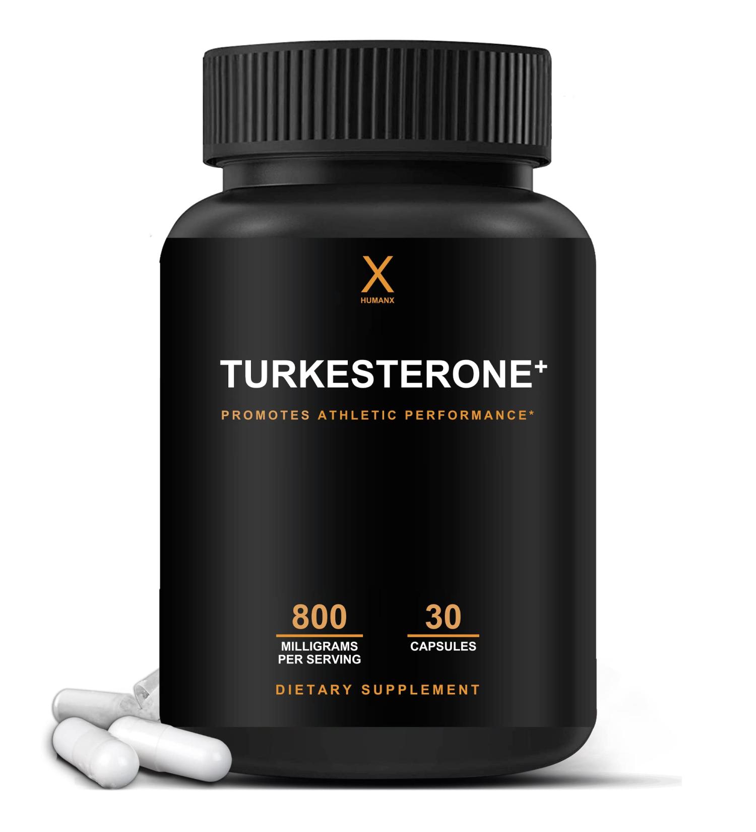 Turkesterone 800mg - USA Third Party Tested - Natural Anabolic Supplement for Muscular Development & Athletic Performance - Non GMO Vegan - By Humanx - Buy Online on GoSupps.com