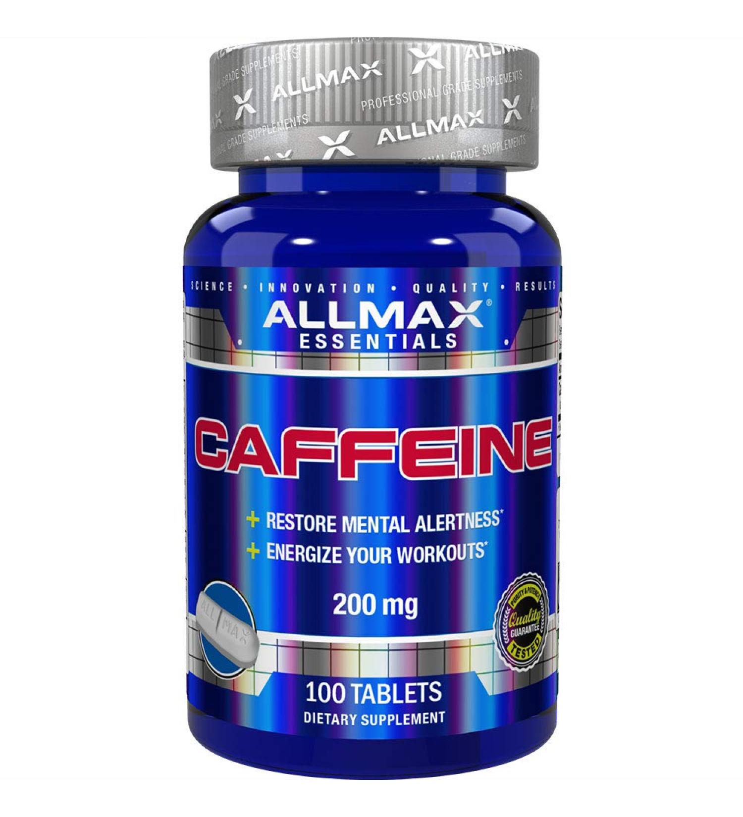 ALLMAX Nutrition Caffeine 200mg - 100 Tablets | Energy Boost & Focus - Buy Online on GoSupps.com