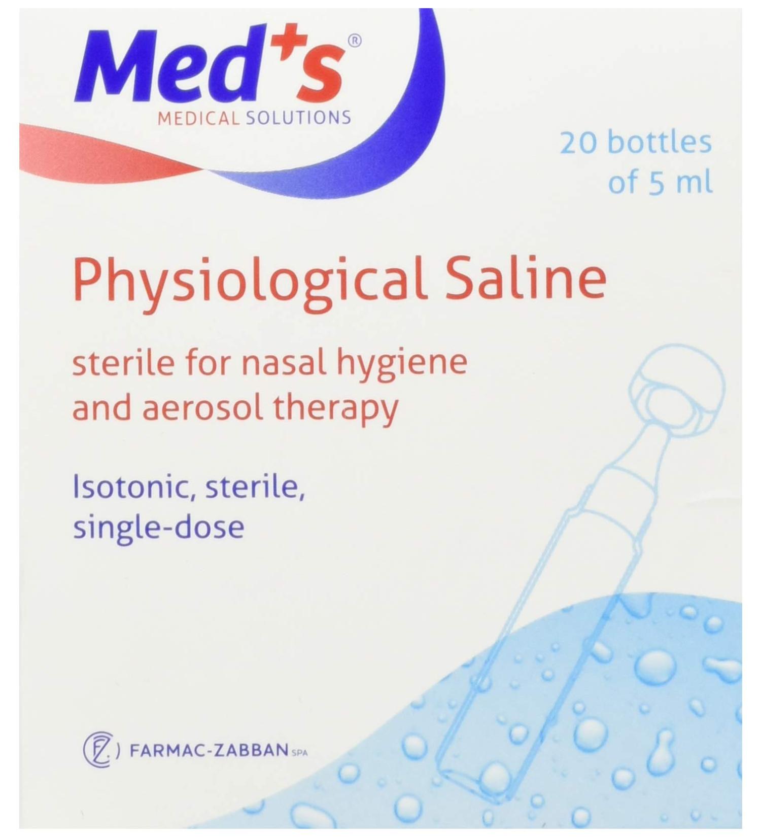Sterile Saline Nasal Hygiene - 20x5ml Vials for Clear Breathing | International Shipping Available - Buy Online on GoSupps.com
