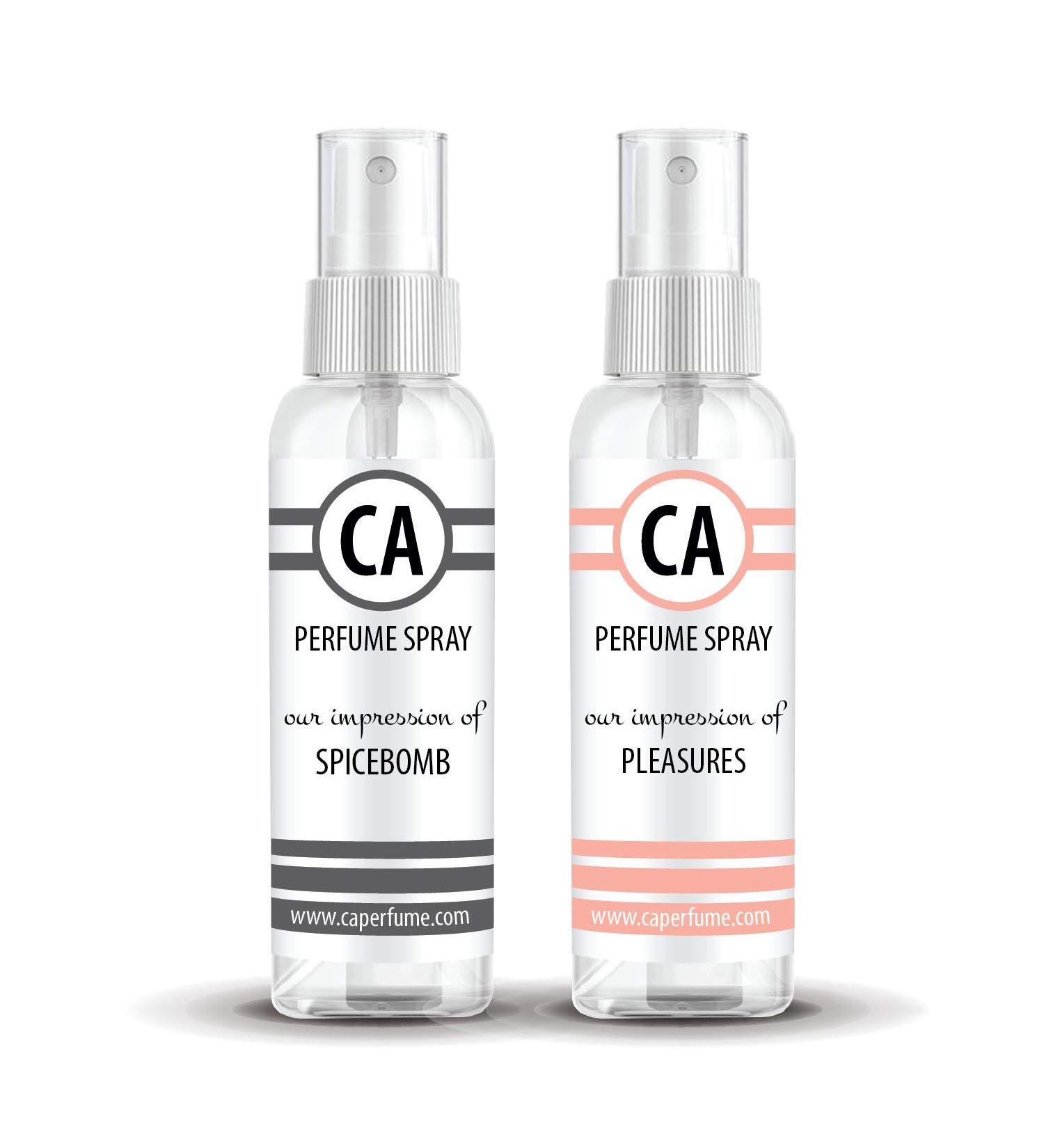 CA Perfume Impression of (Spicebomb + Pleasures) Travel Size Sample Fragrance Refillable Atomizer Long Lasting Eau de Parfum (Cologne) Sprayer / 2 Fl Oz/ 60 ml Spicebomb + Pleasures Impression - Buy Online on GoSupps.com