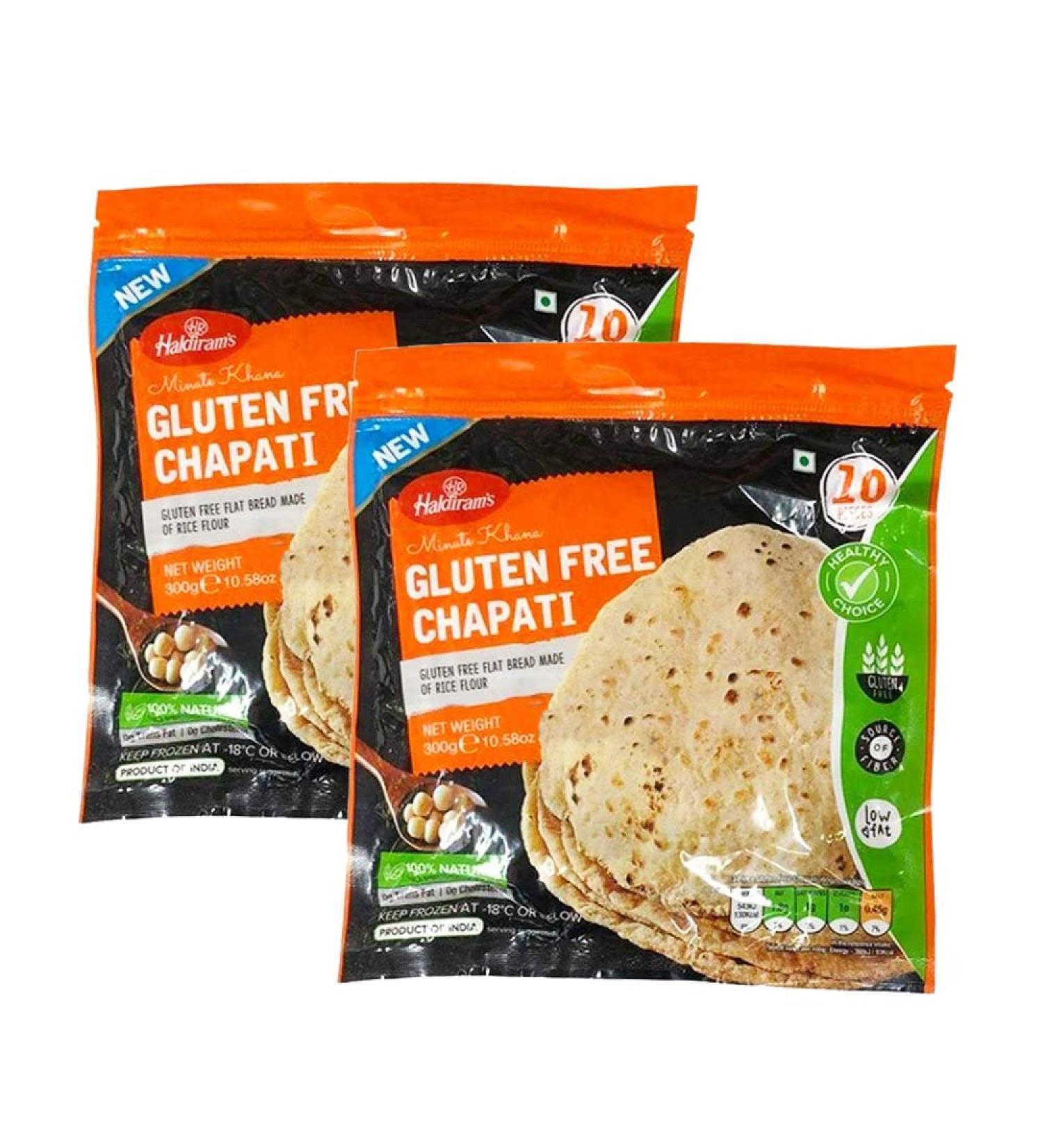 Haldiram's Gluten Free Chapati | 300G | Wheat Chapati | 100% Fresh | Indian Origin (Pack of 2) - Buy Online on GoSupps.com