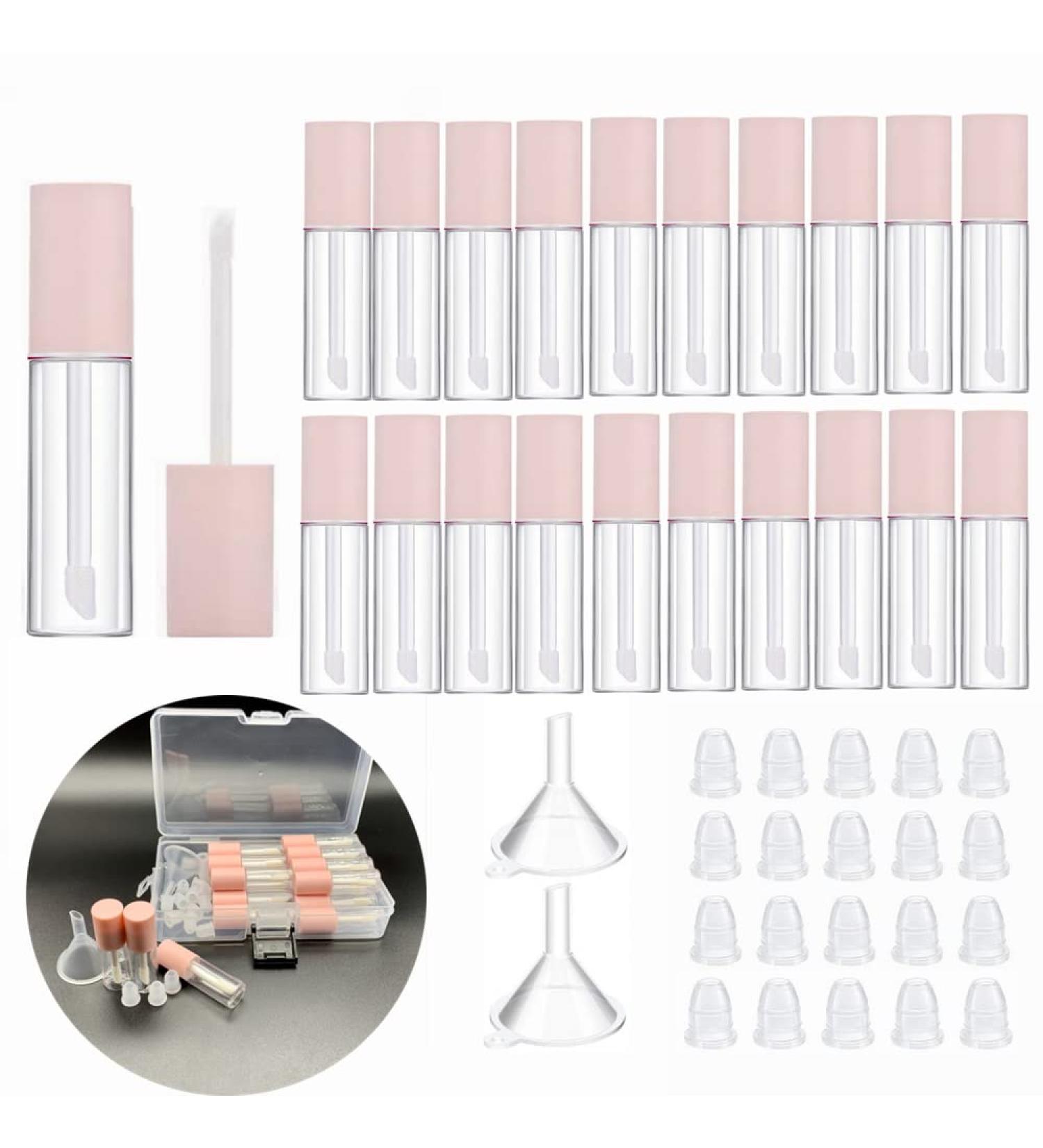 3.5ML Mini Pink Lip Gloss Tubes Empty - DIY Lip Gloss Making Kit (20pcs) - Refillable Containers Set for Girls - Buy Online on GoSupps.com