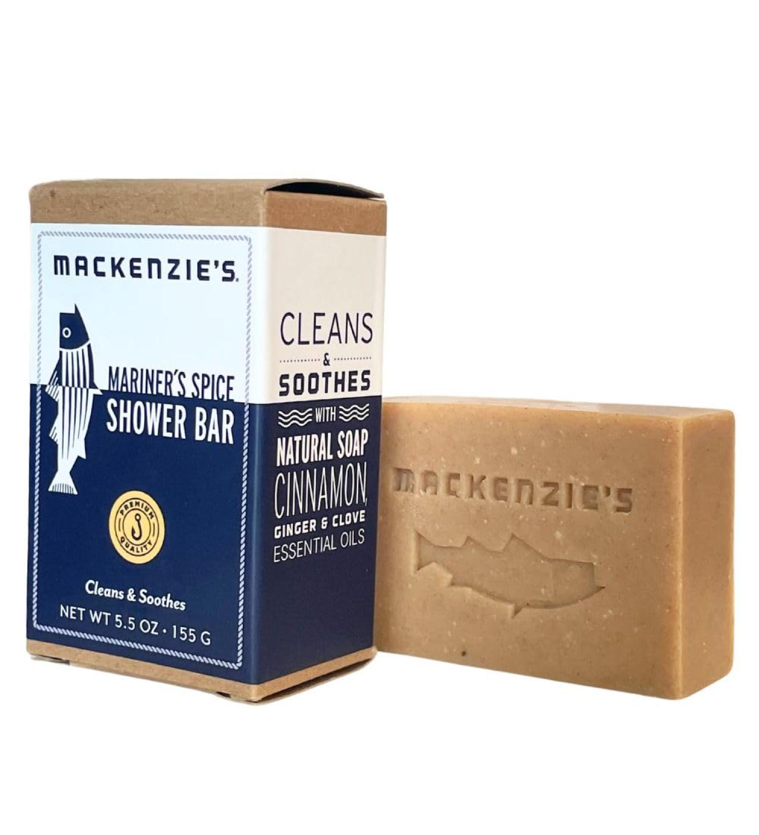 MACKENZIE S Mariner s Spice Shower Bar - Natural Cinnamon Ginger Clove Soap - Perfect Gifts for Fishermen & Men & Women - 5.5 oz - International Shipping Available - Buy Online on GoSupps.com