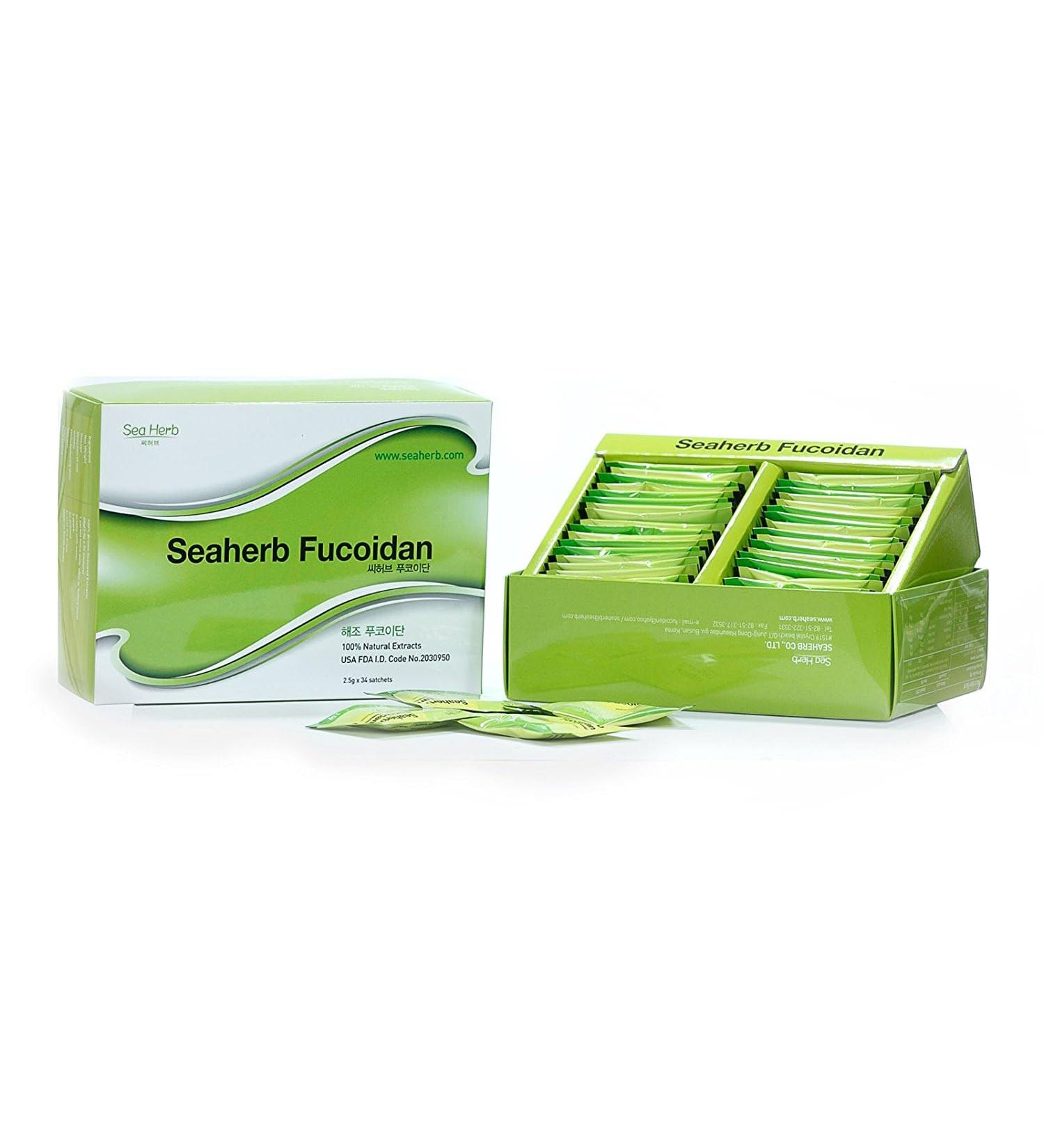 Fucoidan 100% Natural Brown Seaweed Extract Low Molecular Weight Marine Supplement 85g (34 Sachets) 85g(34 sachets) - Buy Online on GoSupps.com