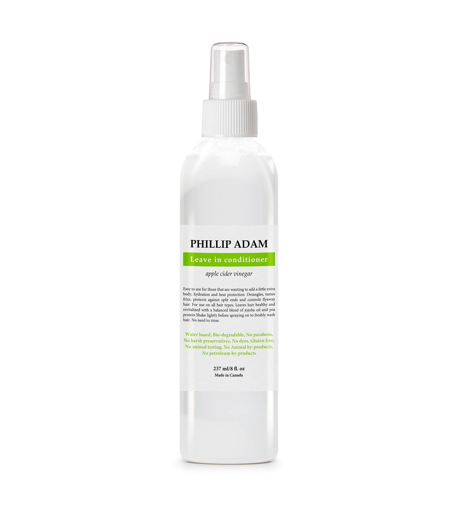 Phillip Adam Leave In Conditioner for All Types of Hair - Hydrates Detangles Controls Flyaways & Protects Against Heat - Made With Natural Based Ingredients - 8 fl. oz