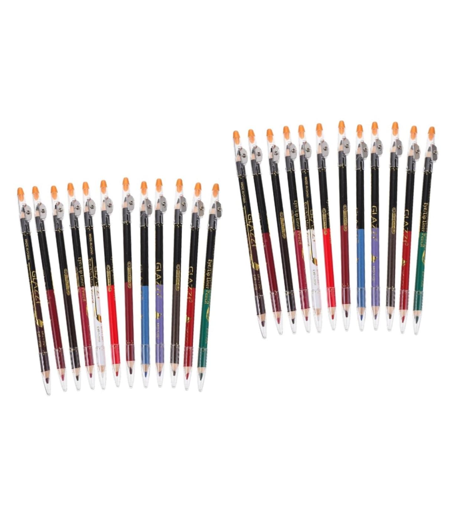FOMIYES 24 Pcs Lip Liner Eyeliner Black Eyeliner Pencils Makeup Pencil Lip Pencil Lip Augmentation Gel - Buy Online on GoSupps.com