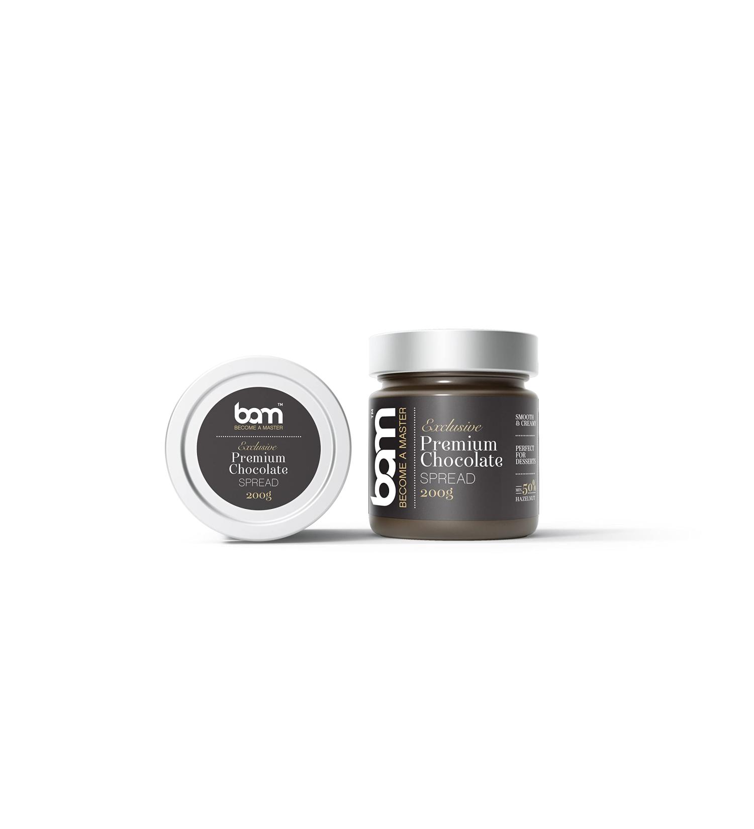 Buy BAM Premium Chocolate Spread - Palm Oil Free Smooth & Creamy 200g for Desserts - International Shipping Available - Buy Online on GoSupps.com