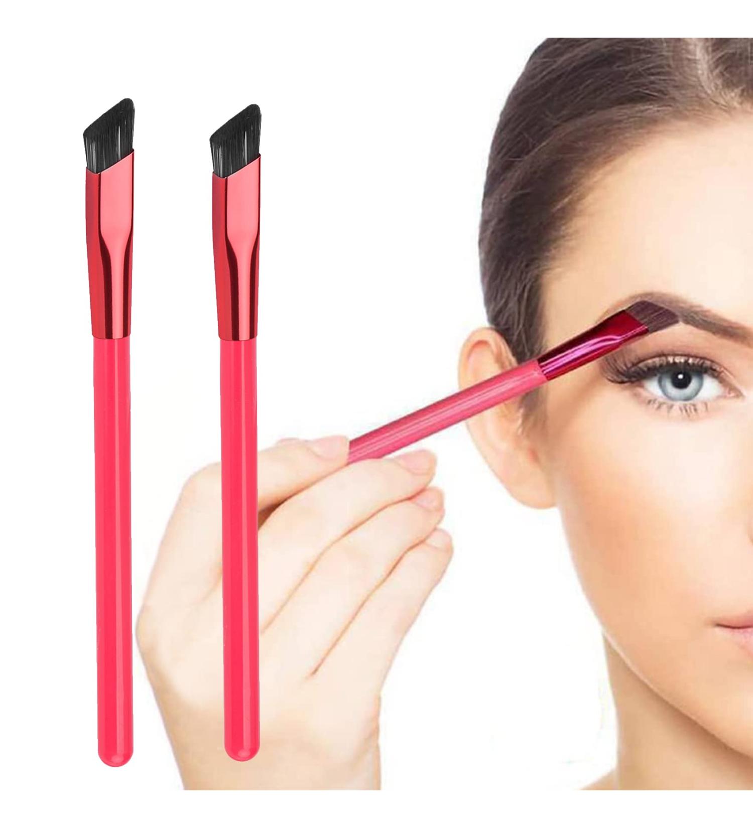 Olakin Multifunctional Eye Brush Set - 2 Angled Eyebrow Brushes for Powder Cream Gel & Wax | Perfect Conceal & Contour Tools - Buy Online on GoSupps.com